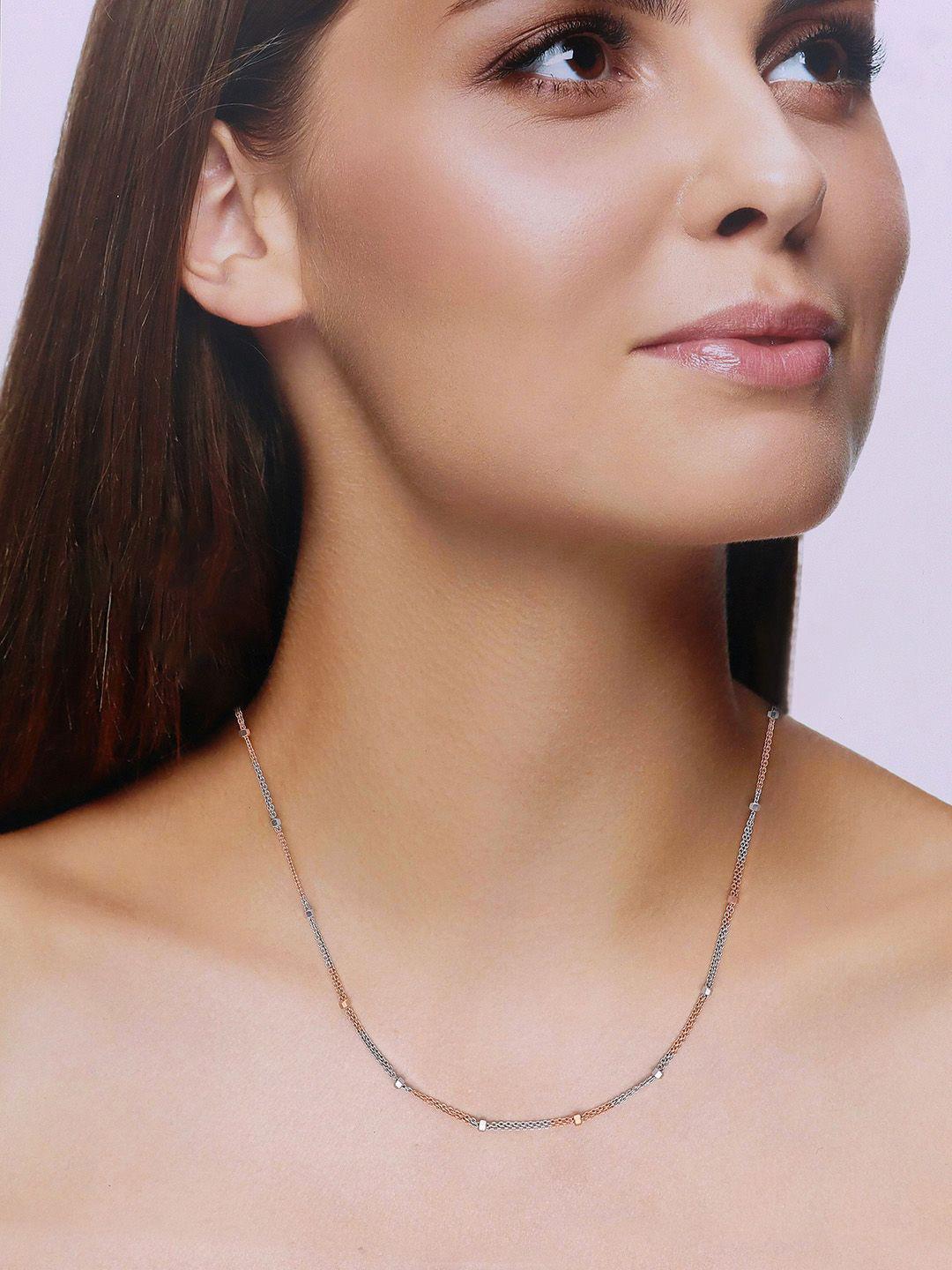 Buy KAI JEWEL Rhodium-Plated 92.5 Sterling Silver Dual Tone Ball