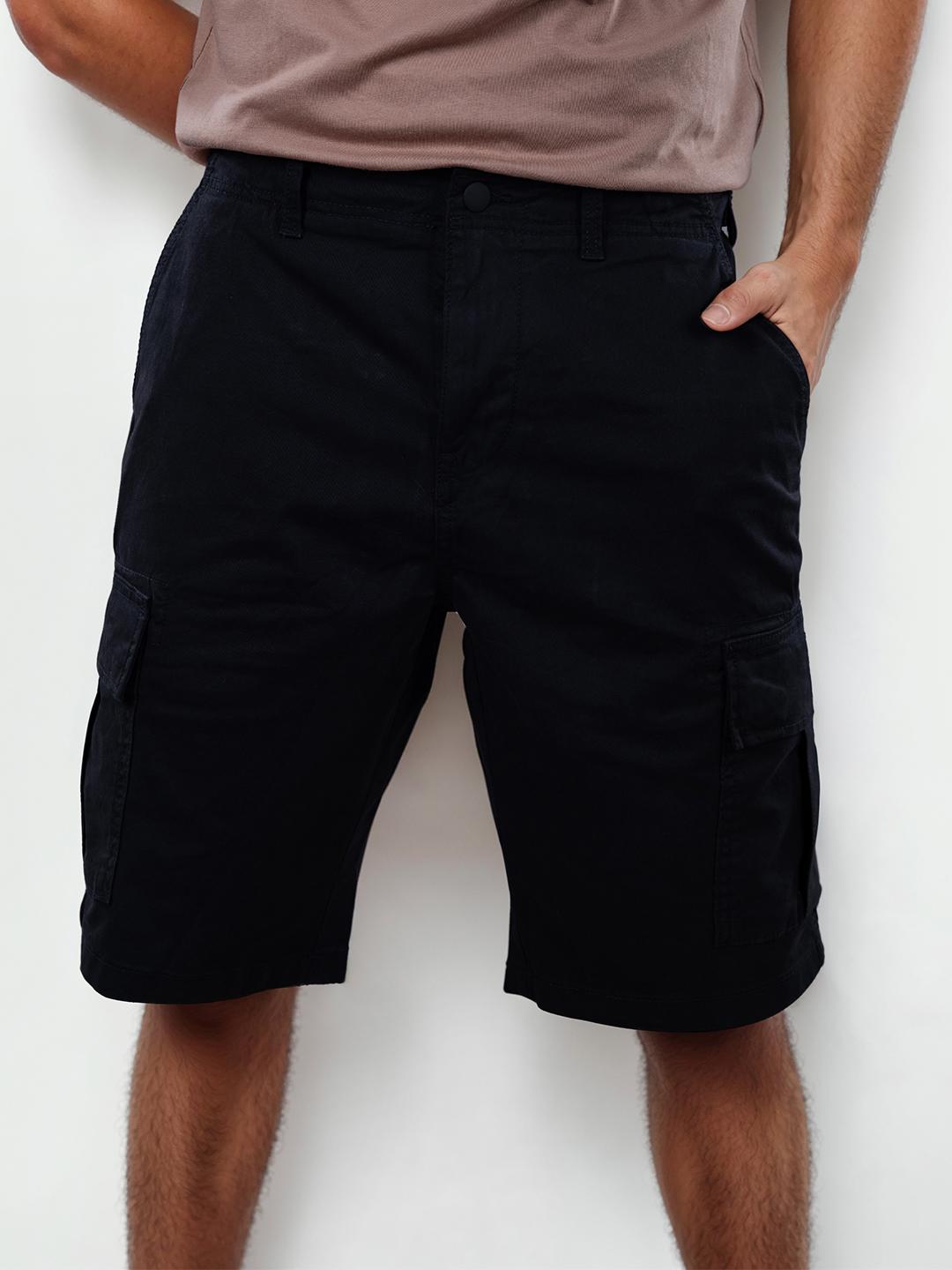 Buy Celio Men Regular Fit Mid-Rise Cargo Cotton Shorts Shorts