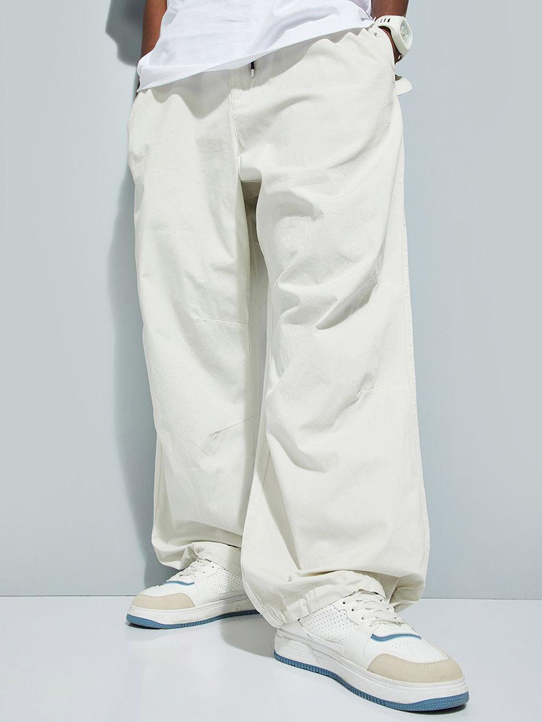 Buy max URB_N Men Solid Parachute Pants - Trousers for Men
