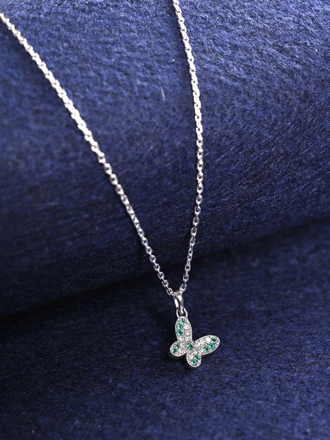 Buy Clara Rhodium-Plated 925 Sterling Silver Butterfly Pendant