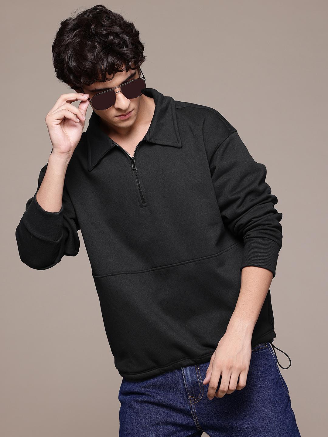 Buy The Roadster Lifestyle Co. Half Zipper Relaxed Polo Sweatshirt