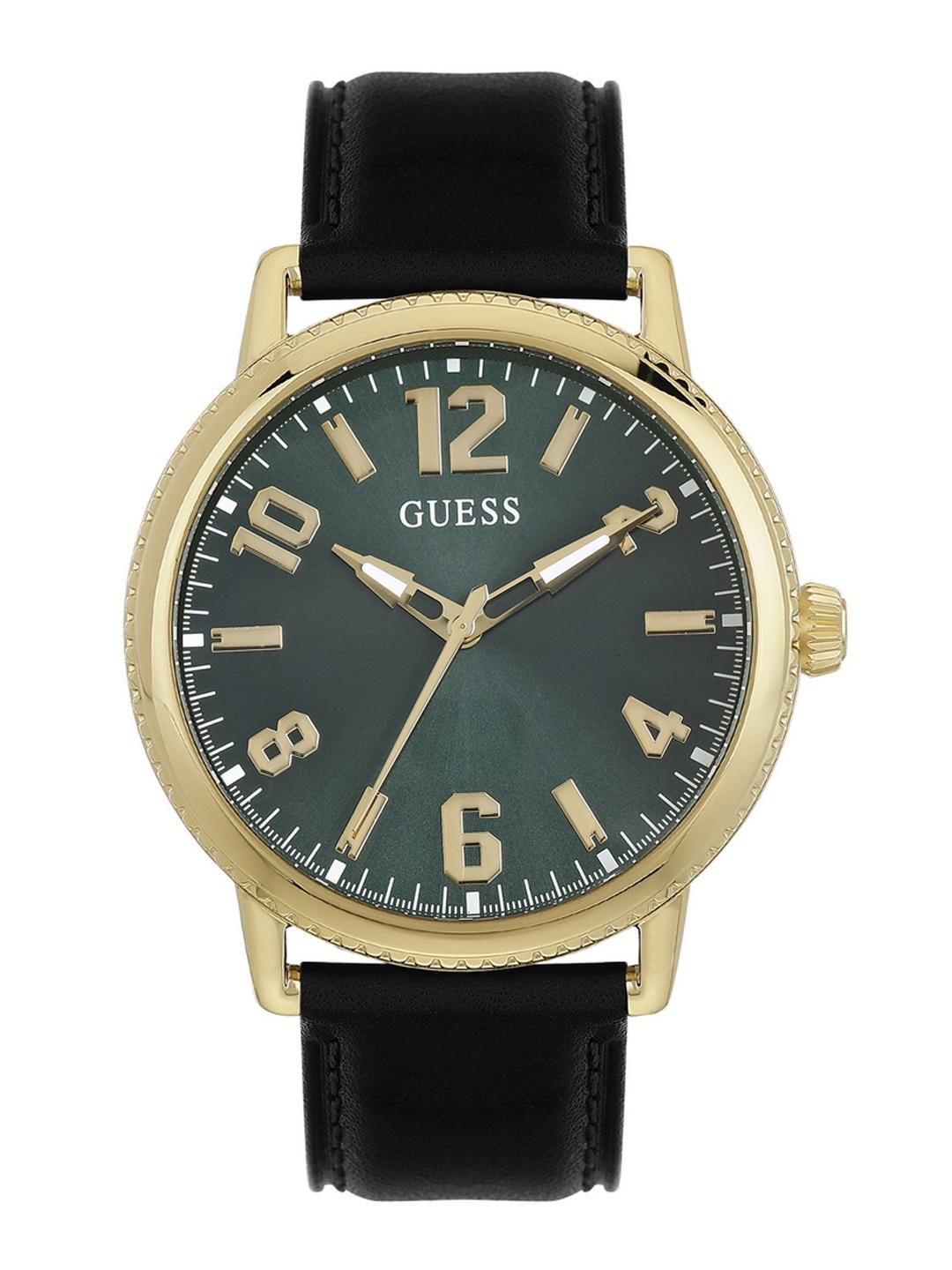 GUESS Men Leather Straps Analogue Watch U1410G2M