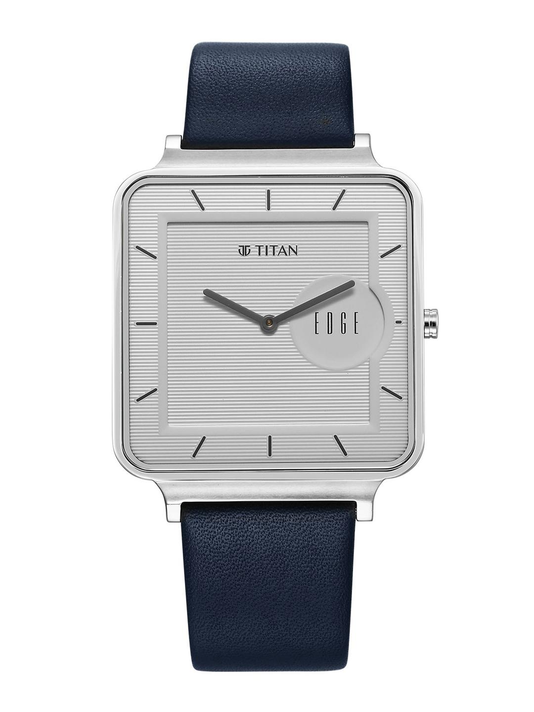 Ultra Thin Titan Slim Dial Watch Titan Edge Slim Leather Black