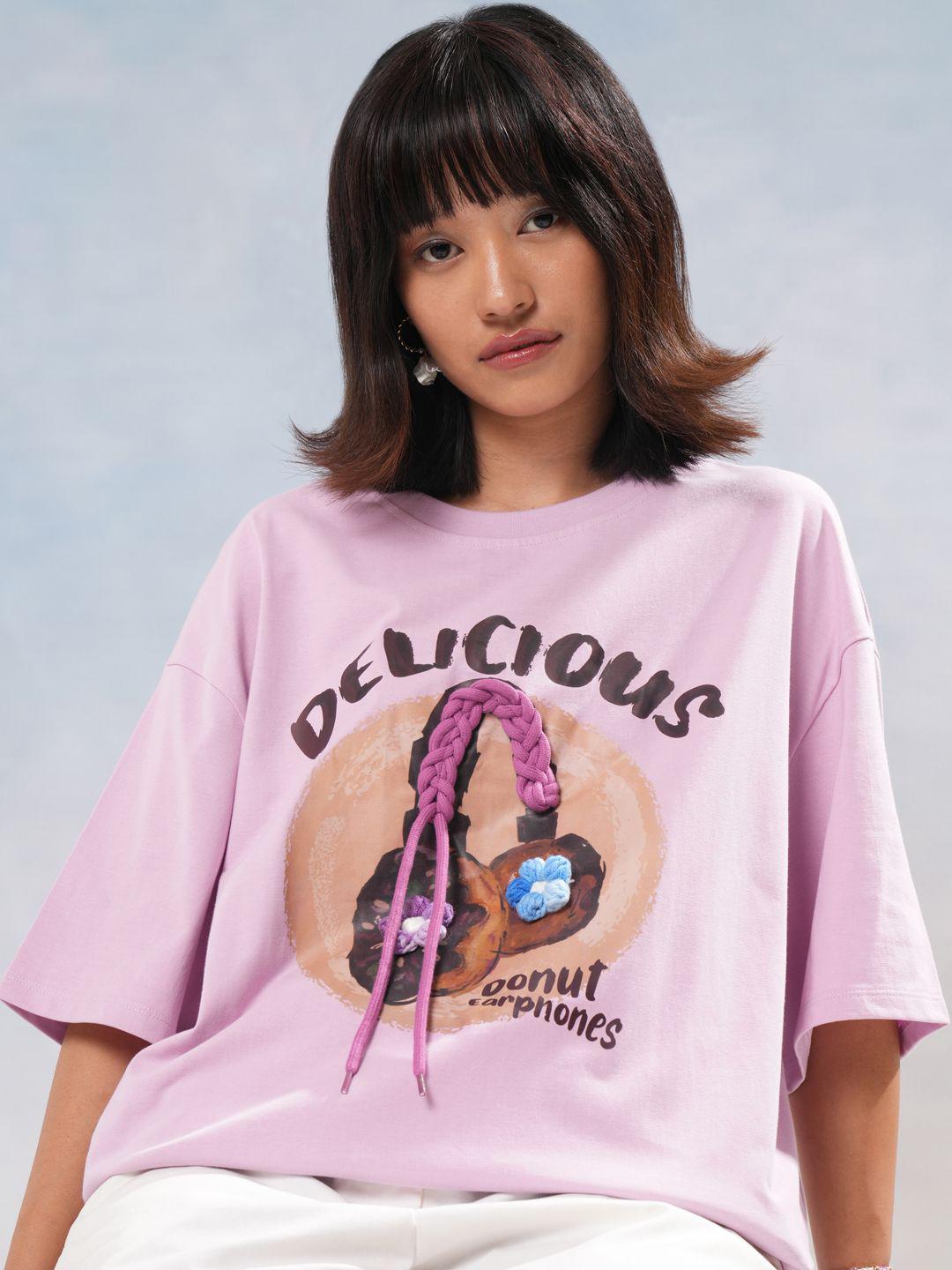 Buy Street By Tokyo Talkies Women 3D Flower Bow Applique Graphic