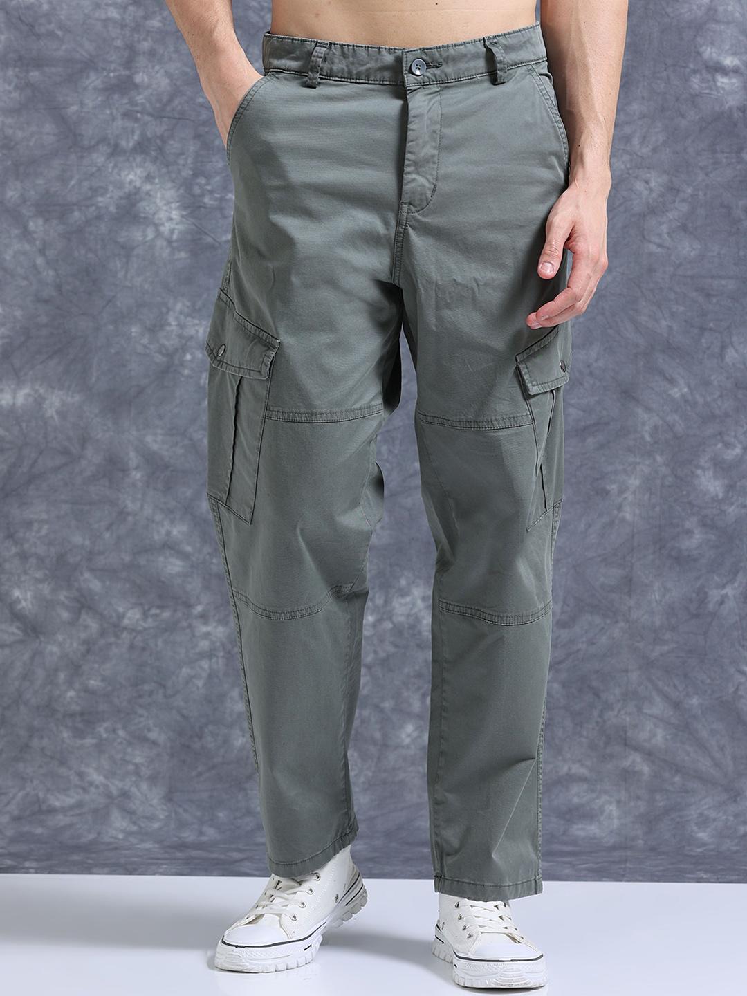 Roadster Relaxed Fit Cotton Cargo Trousers - Image 1