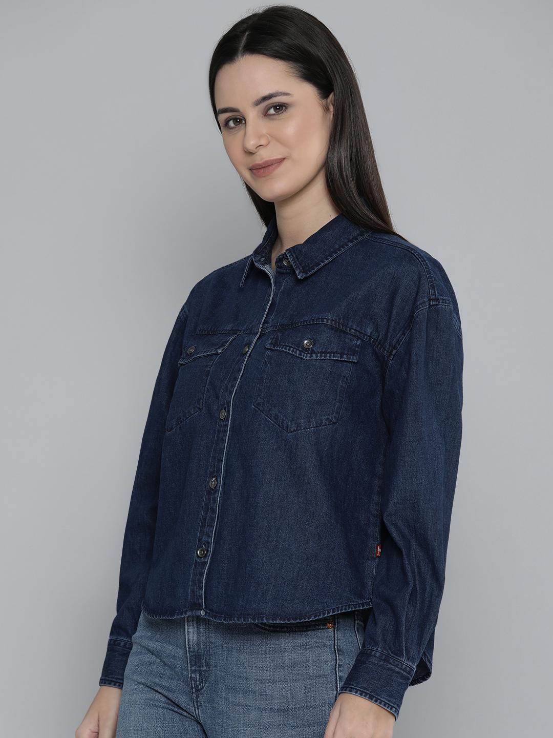 Buy Levis Pure Cotton Casual Denim Shirt - Shirts for Women