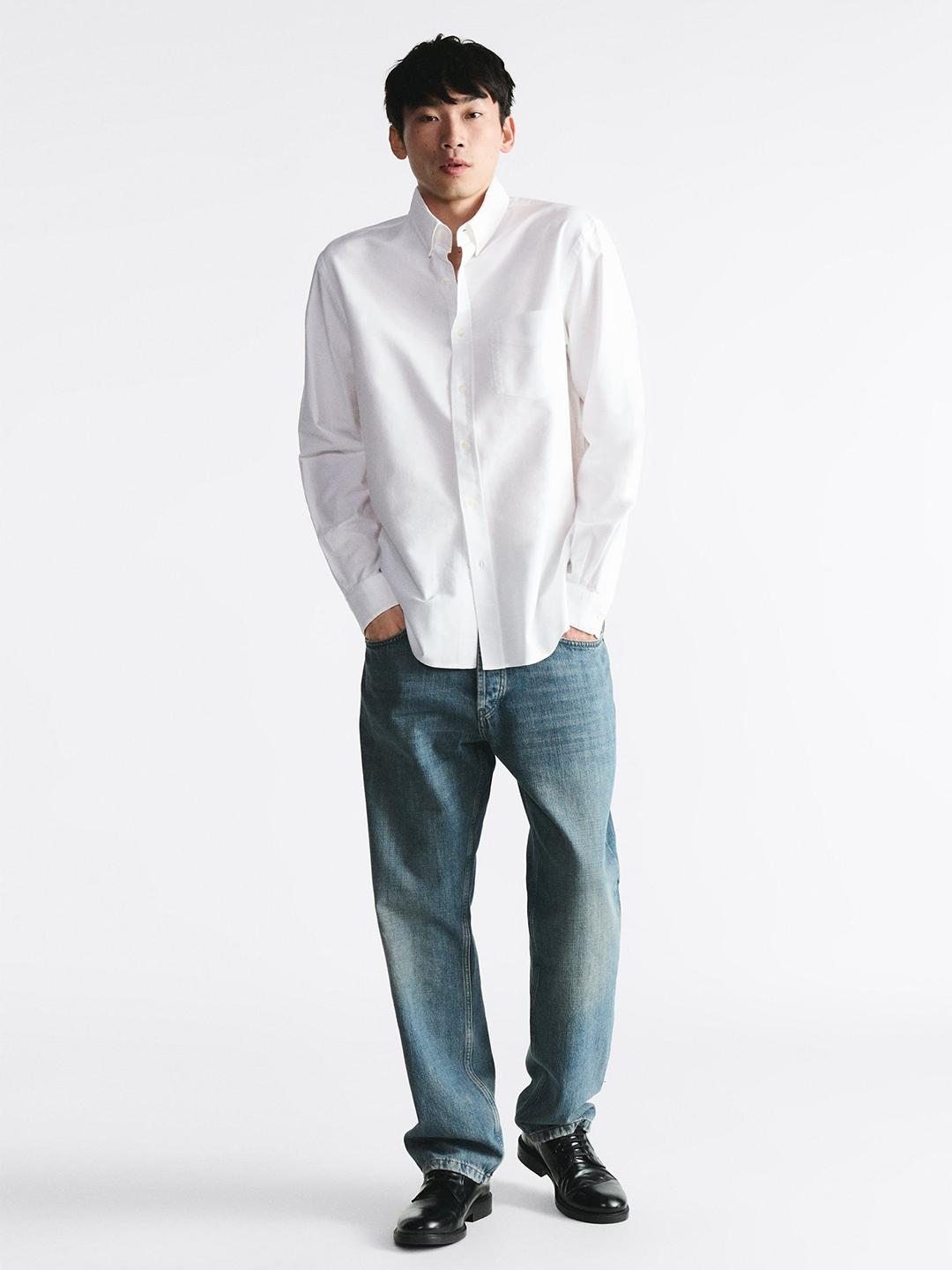 MISCHIEF MONKEY Men Classic Tailored Fit Opaque Casual Shirt - Image 1