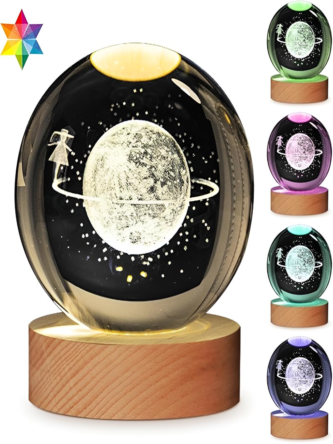 Buy XERGY Yellow & Brown Contemporary Spherical 3D Crystal Ball
