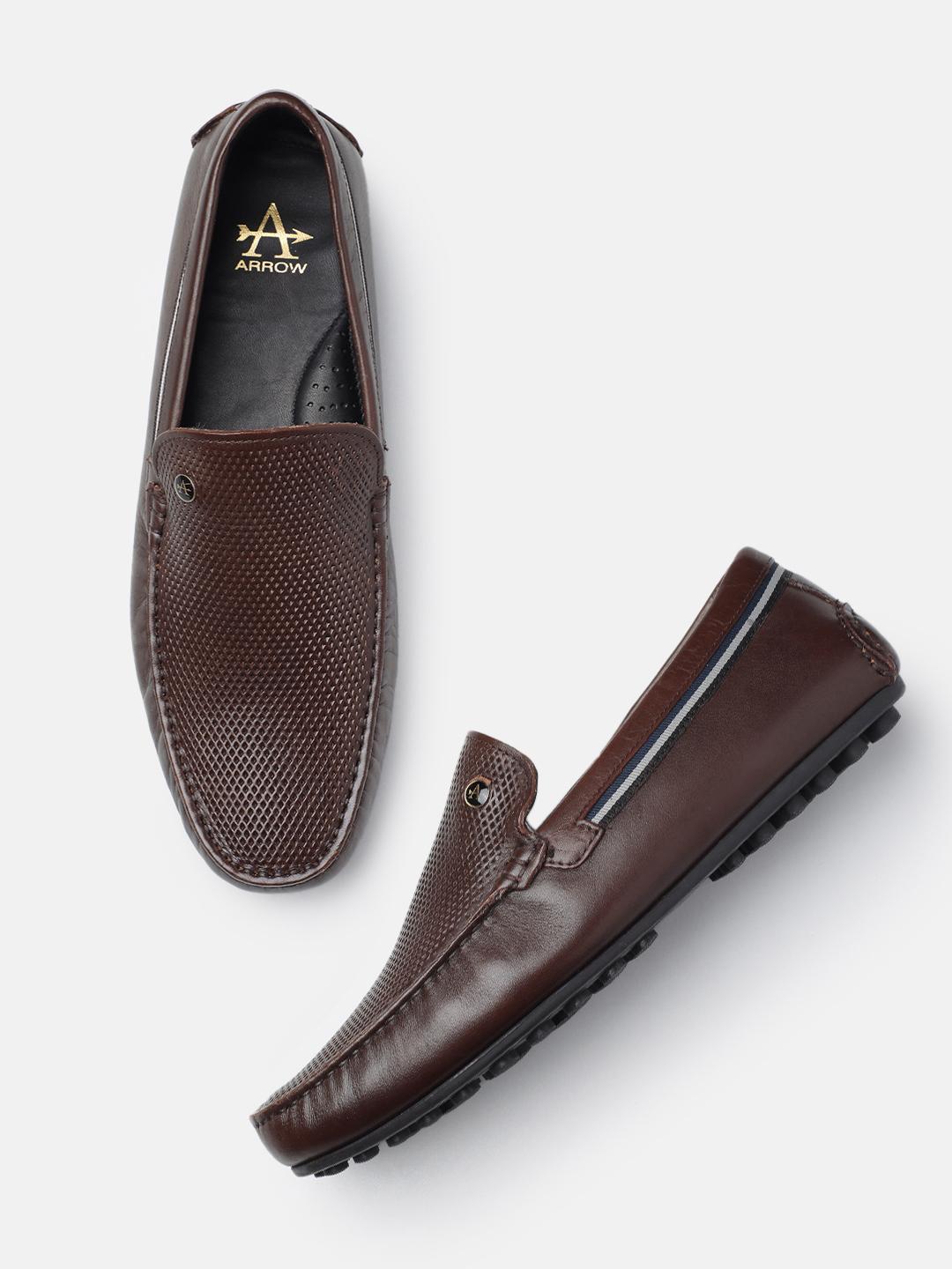 Buy Arrow Men Textured Leather Driving Shoes - Casual Shoes