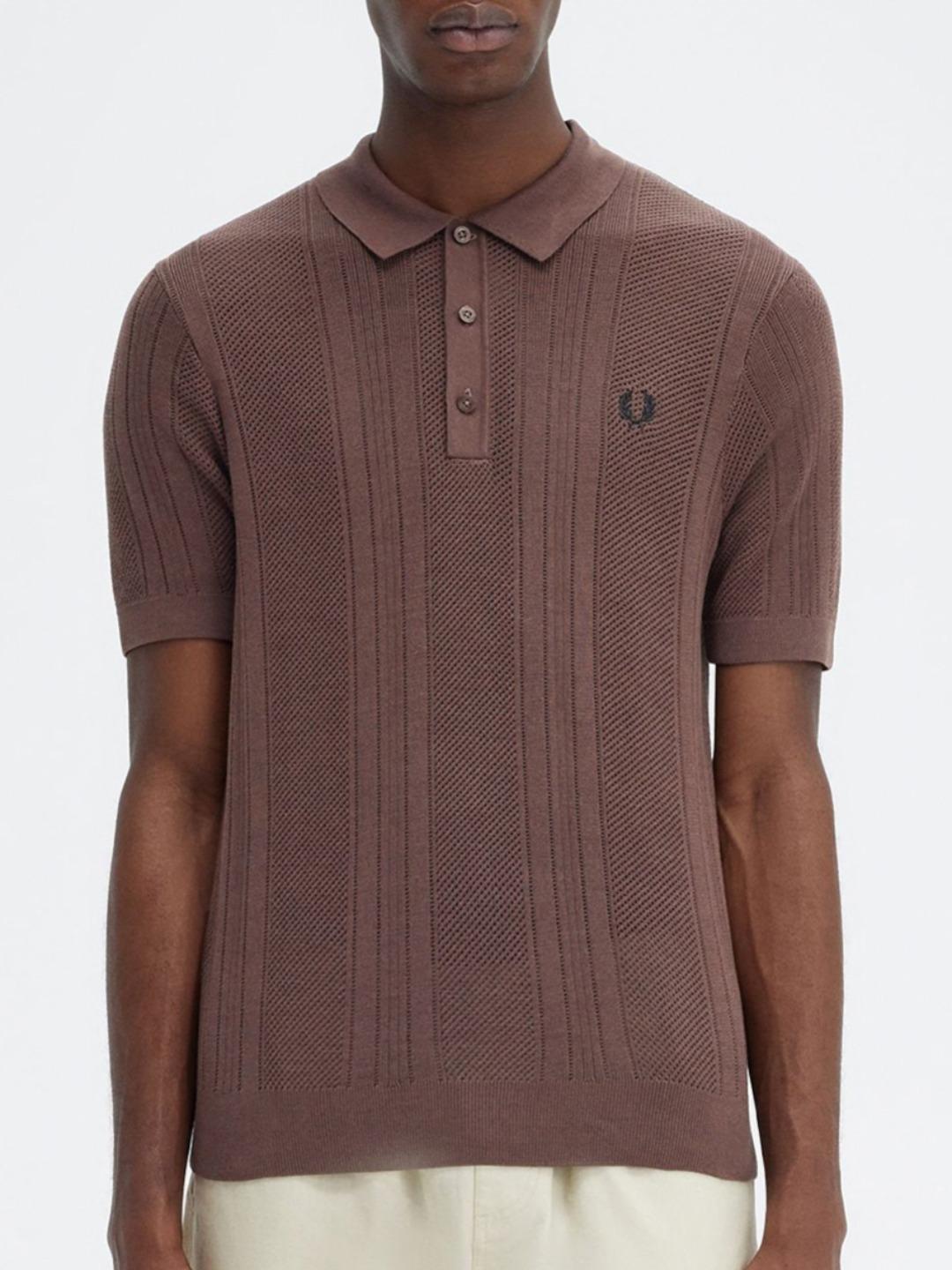 Buy Fred Perry Men Striped Polo Collar T-shirt Tshirts for Men