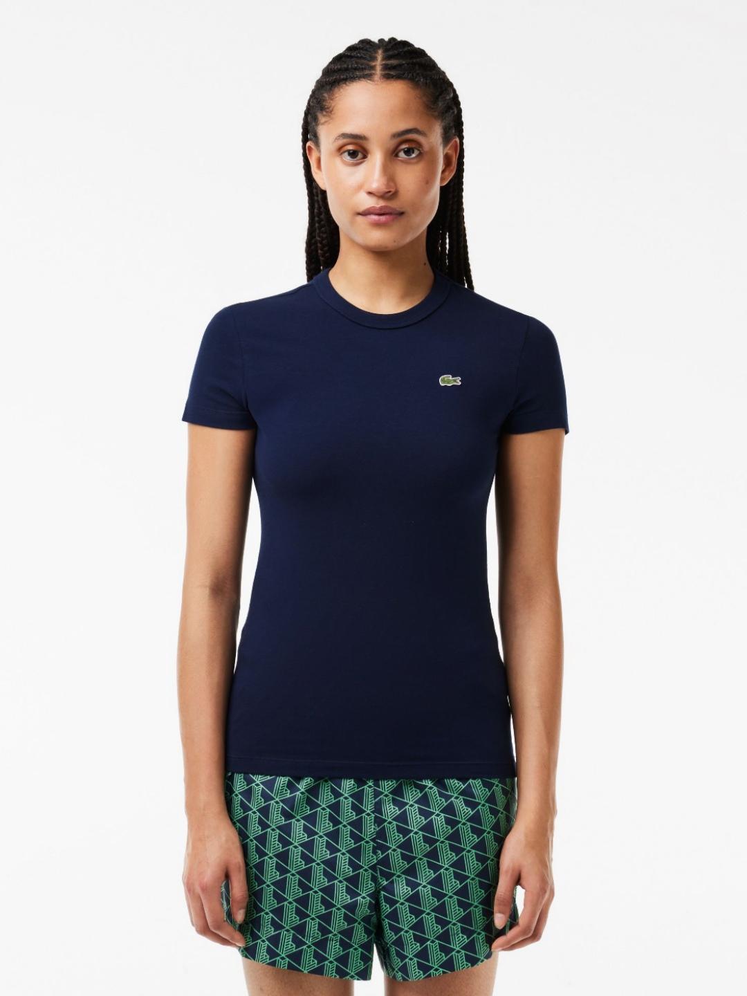 Buy Lacoste Women Applique Slim Fit T-shirt - Tshirts for