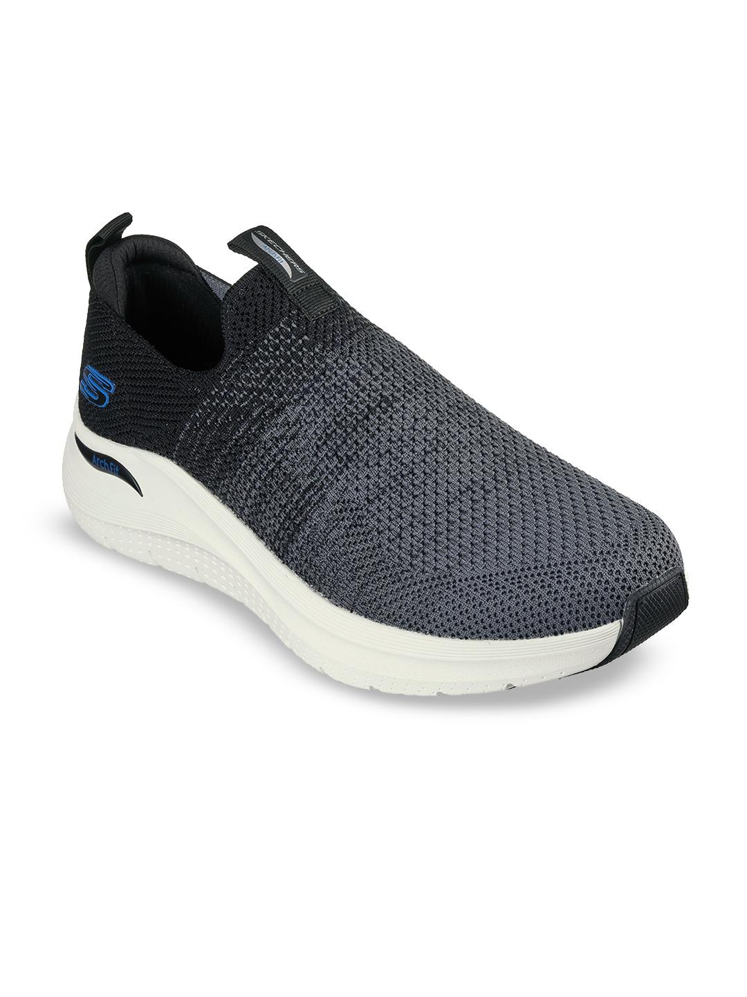 OMMO IRREGULAR PATTERN SK 36 グレー Buy Skechers MenSelf Design Slip On Non Marking Round Toe Casual