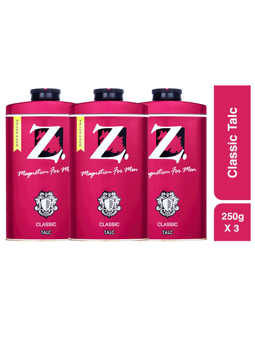 Buy Z-MAGNETISM FOR MEN Set of 3 Classic Talcum Powder - 250 g