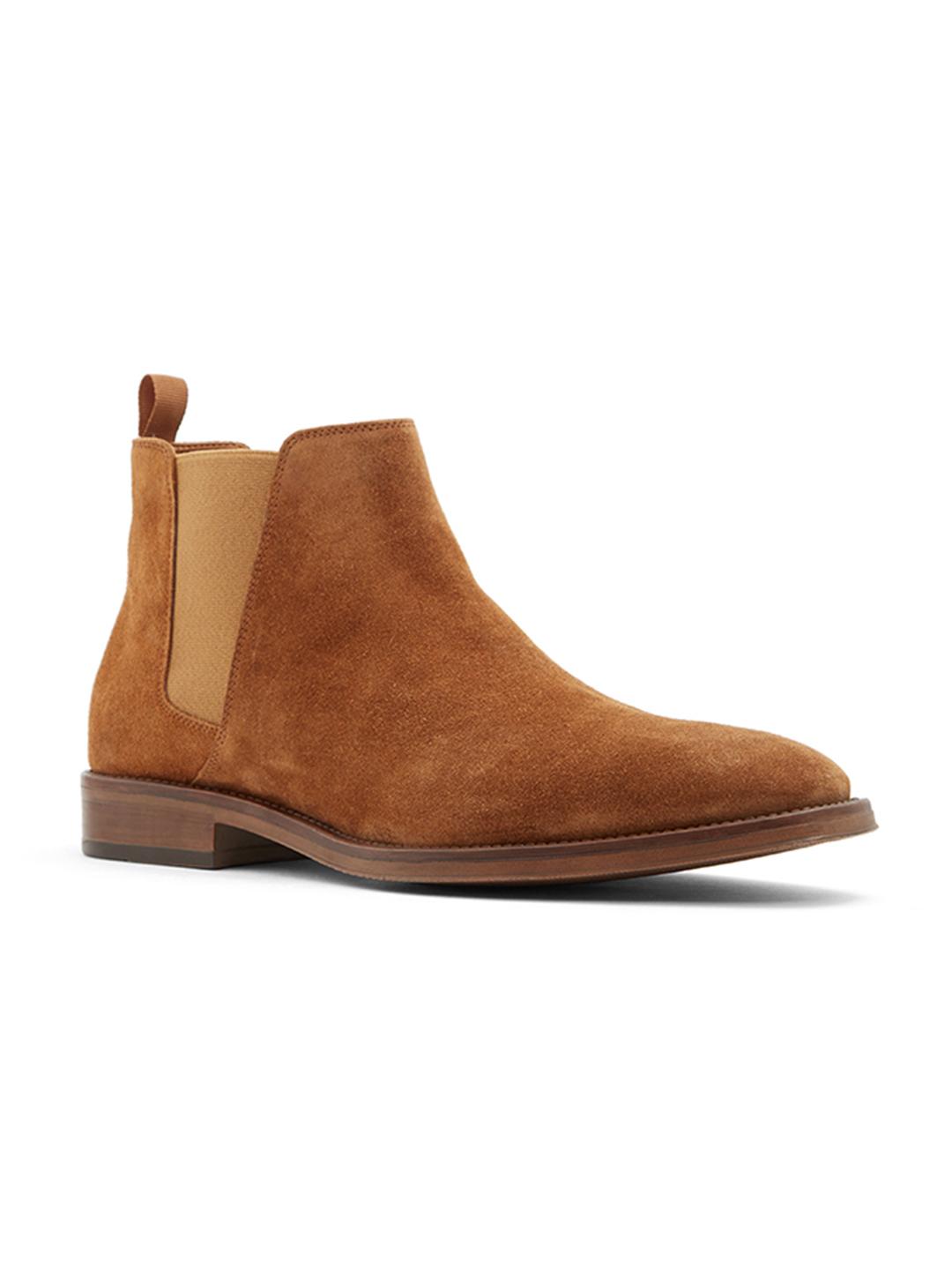 Buy ALDO Men Leather Cognac Chelsea Boots - Boots for Men  display picture 3