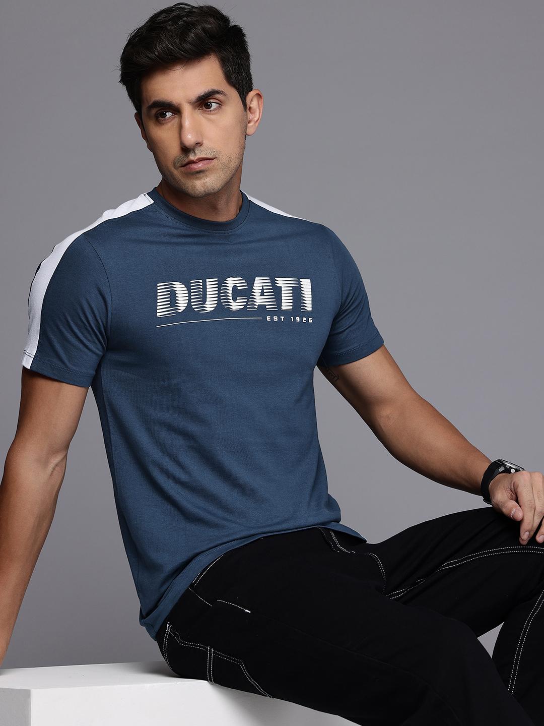 Buy Ducati Brand Logo Printed Pure Cotton T-shirt - Tshirts for