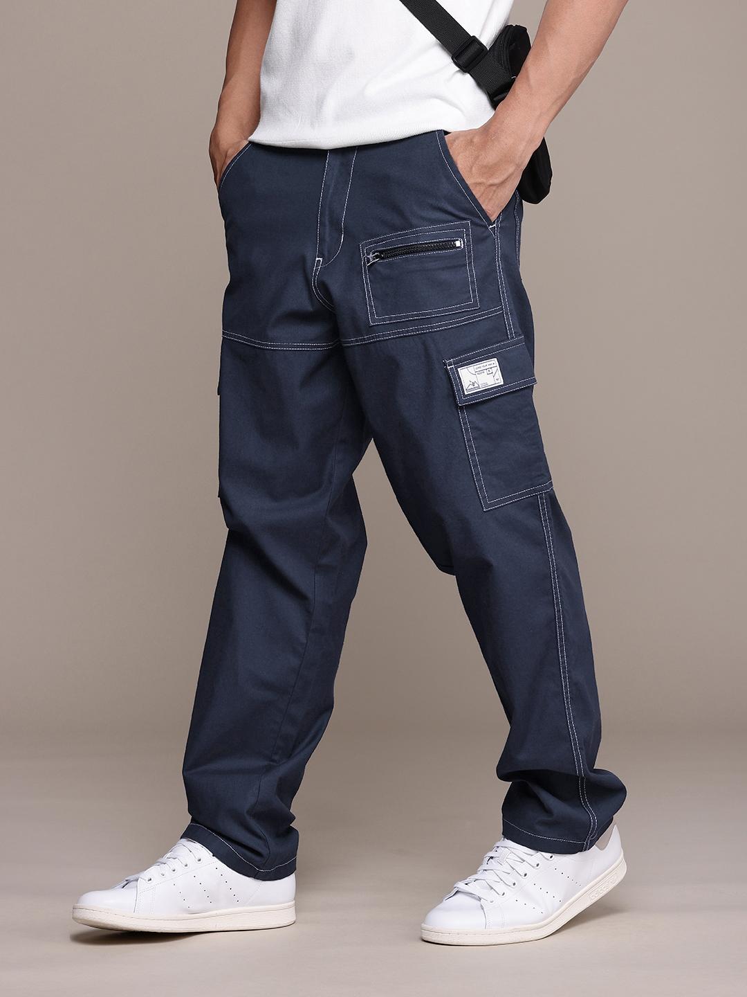 Buy The Roadster Life Co. Men Relaxed Fit Pure Cotton Cargo