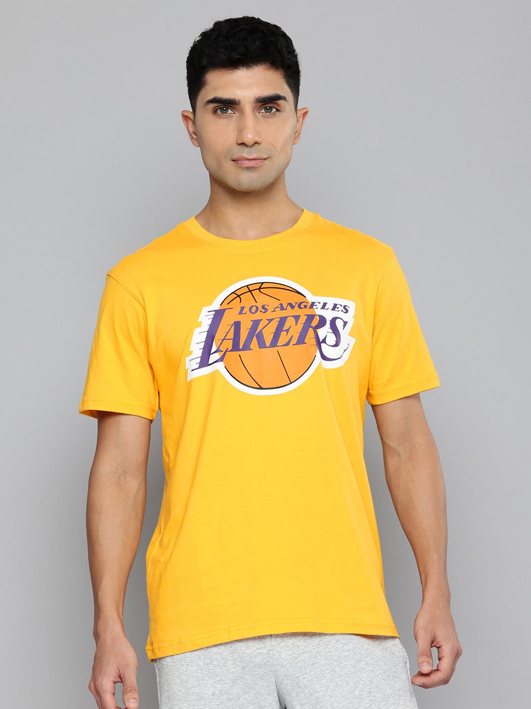 Buy NBA Men Los Angeles Lakers Printed Pure Cotton T-shirt