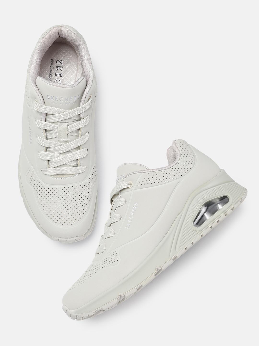 skechers uno stand on air off white