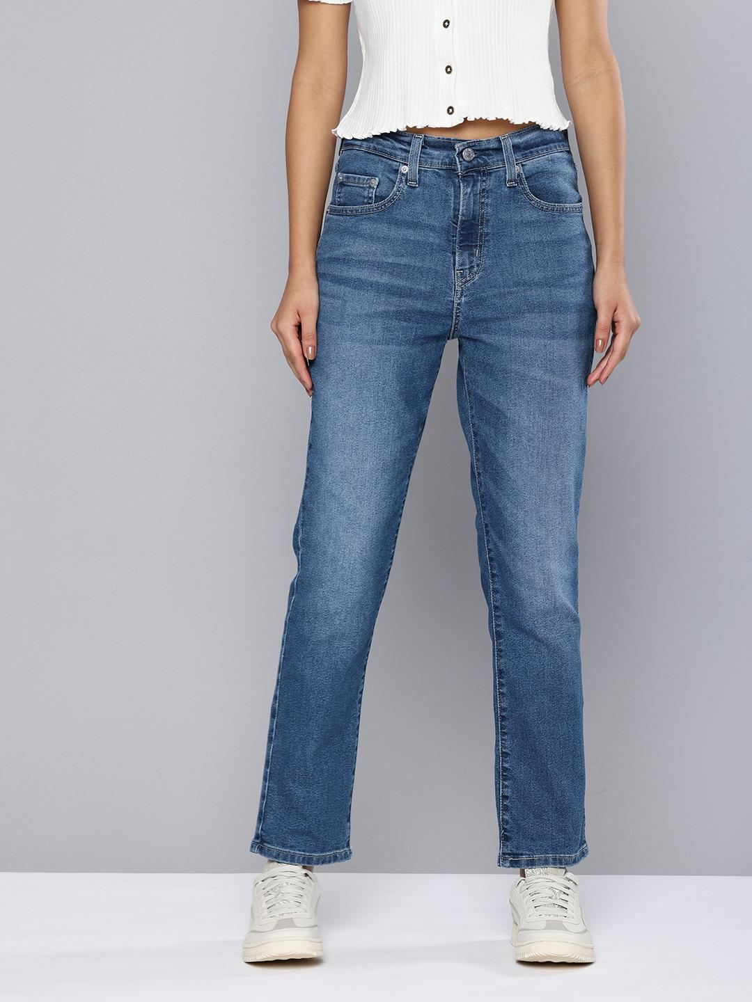 Buy Levis Women 724 Slim Fit High-Rise Light Fade Stretchable