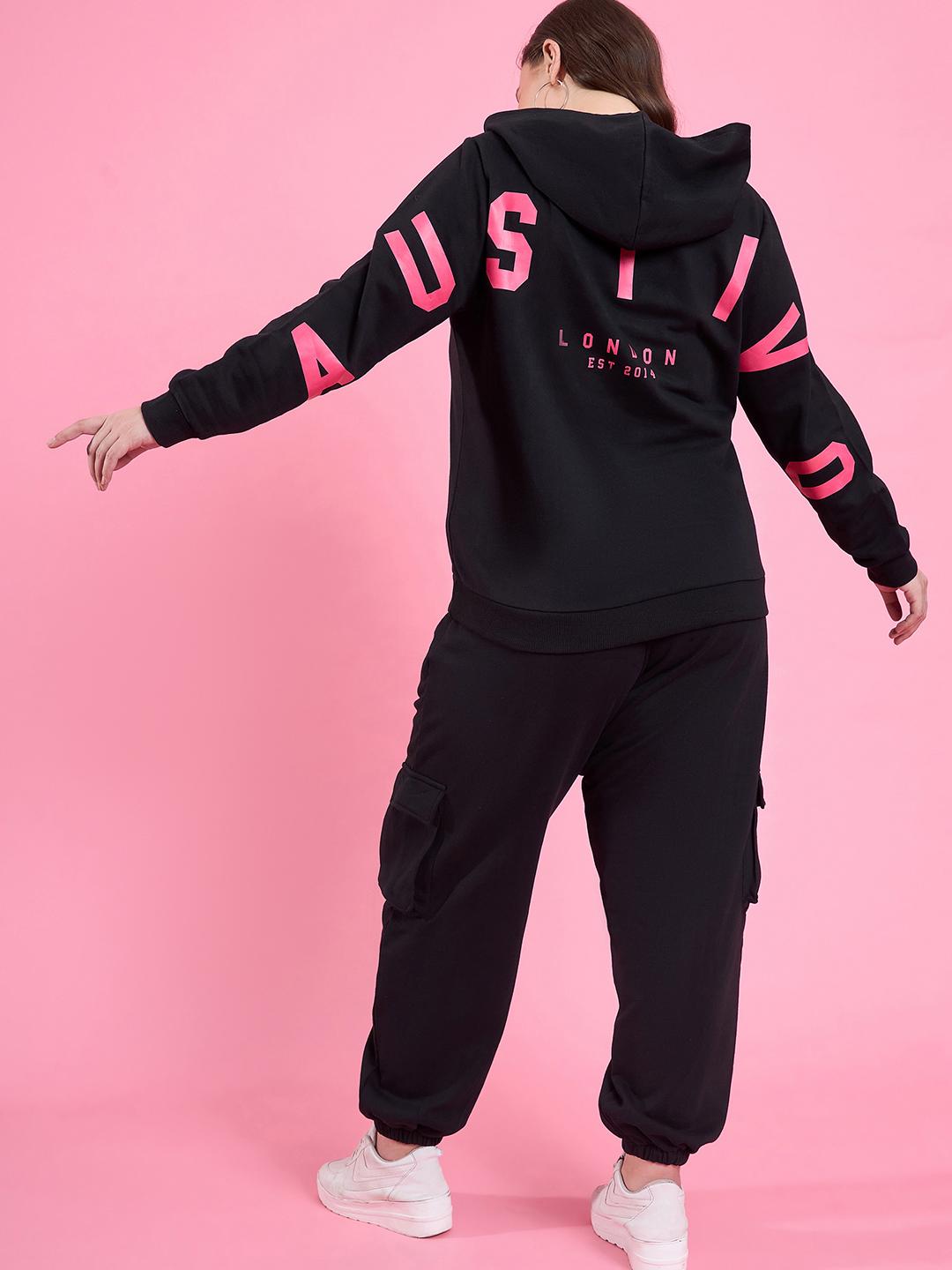 Buy AUSTIVO Plus Size Hooded Sweatshirt Joggers Co-Ords for