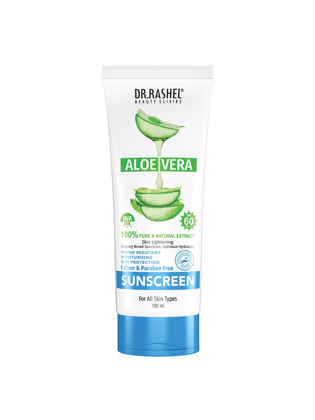 Buy DR.RASHEL Aloe Vera Sunscreen SPF 60 PA+++-100 ml - Body Sunscreen for  Unisex 30920582 | Myntra