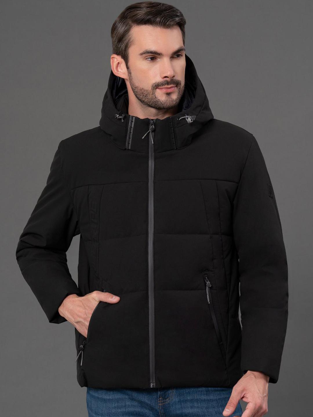 Buy Red Tape Men Solid Laminated Padded Jacket with Detachable