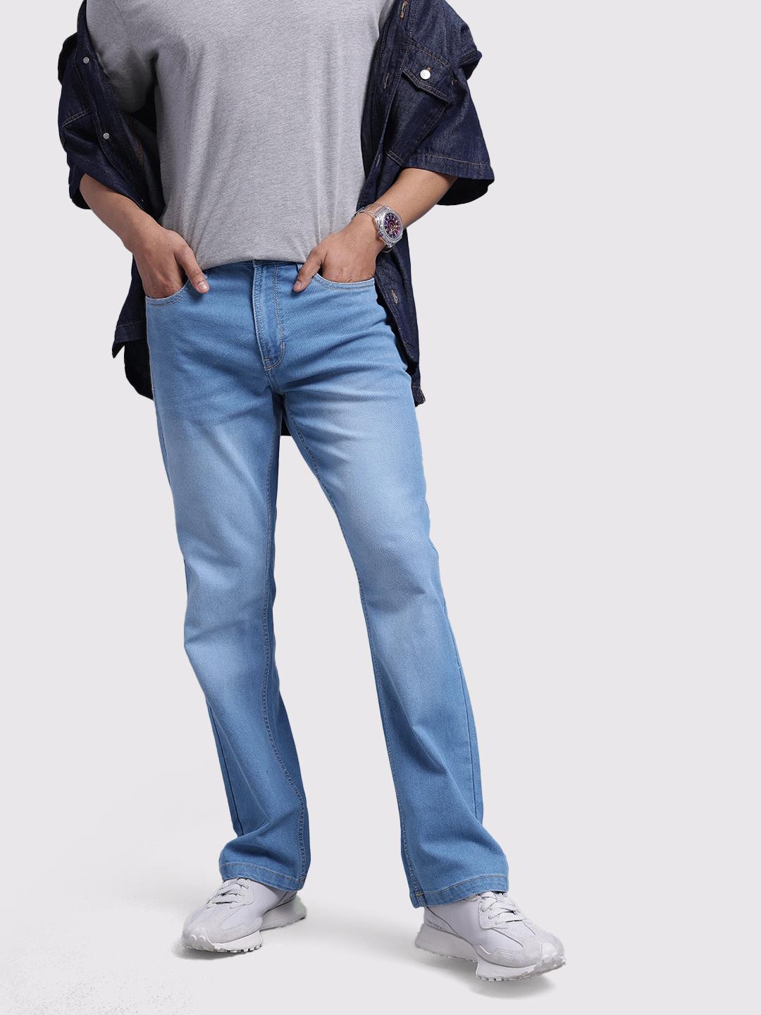 Roadster Men Bootcut Light Fade Stretchable Jeans - Image 1