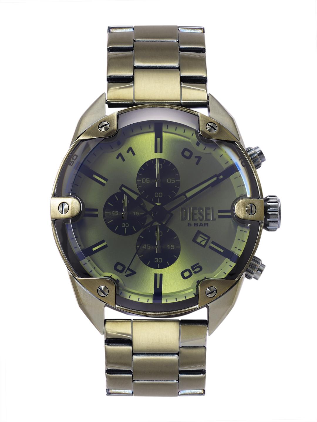 Buy DIESEL Men Spiked Chronograph Analogue Watch DZ4670 - Watches