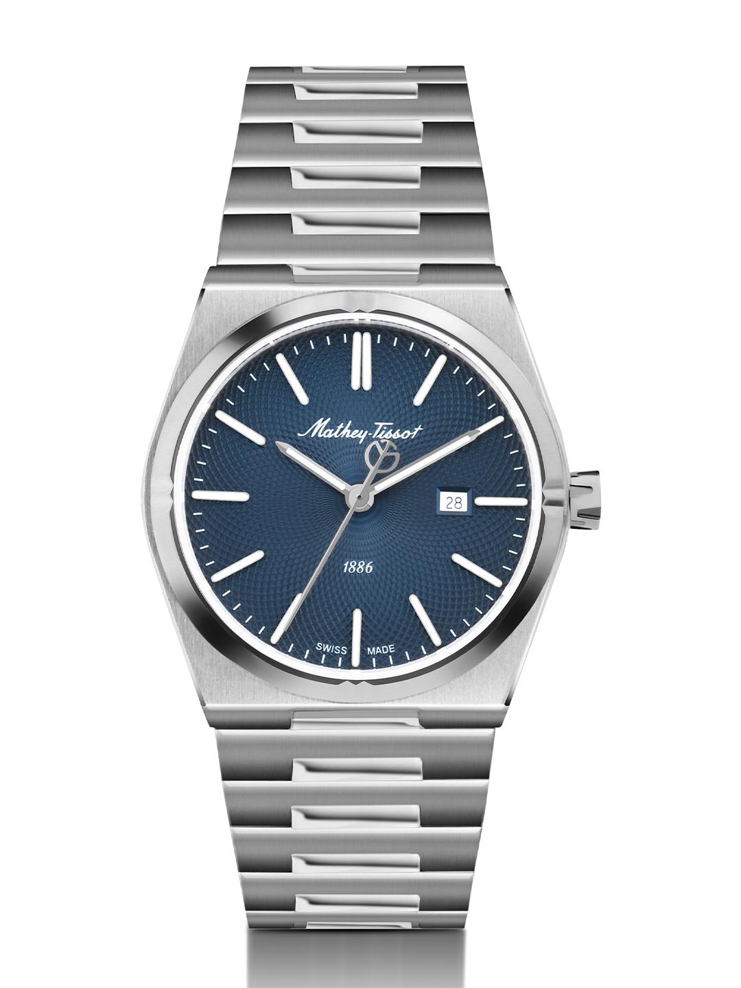 Buy Mathey-Tissot Swiss Made Zeus Stainless Steel Blue Dial Quartz