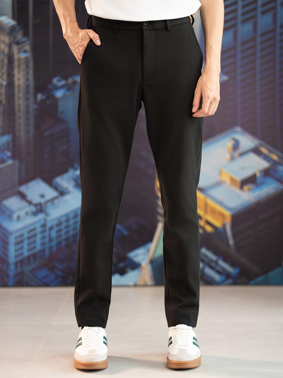 The Pant Project Bangalore Black Slim-Fit Trousers - Image 1