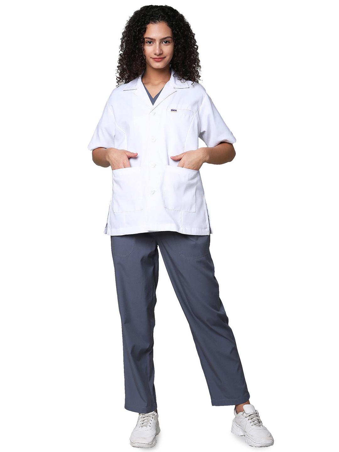 Buy KNYA Women Medical Long Lab Coat Apron Coats for Women