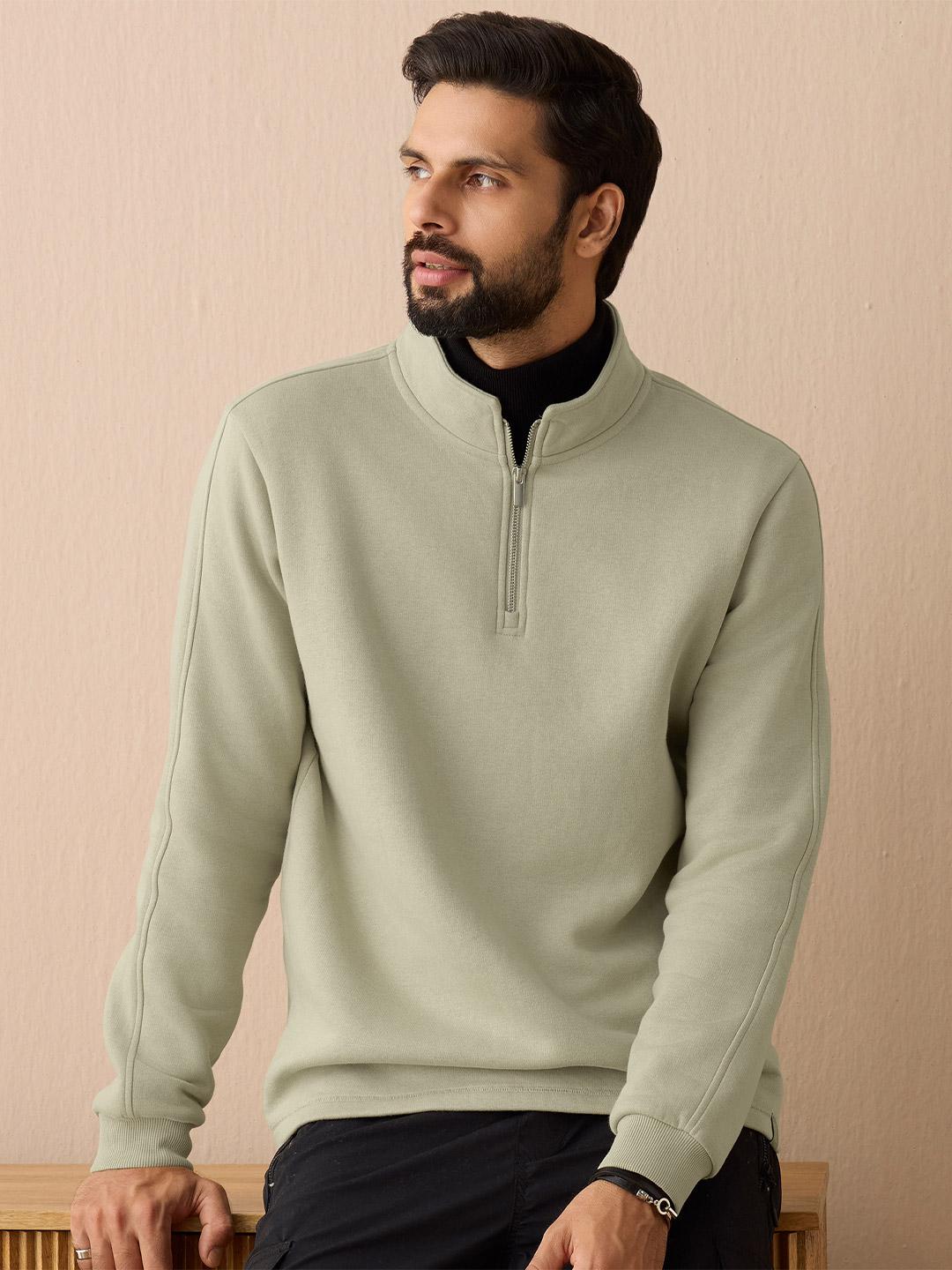 Buy XYXX Men Relaxed Fit IntelliSmooth Pulse Half-Zip Sweatshirt
