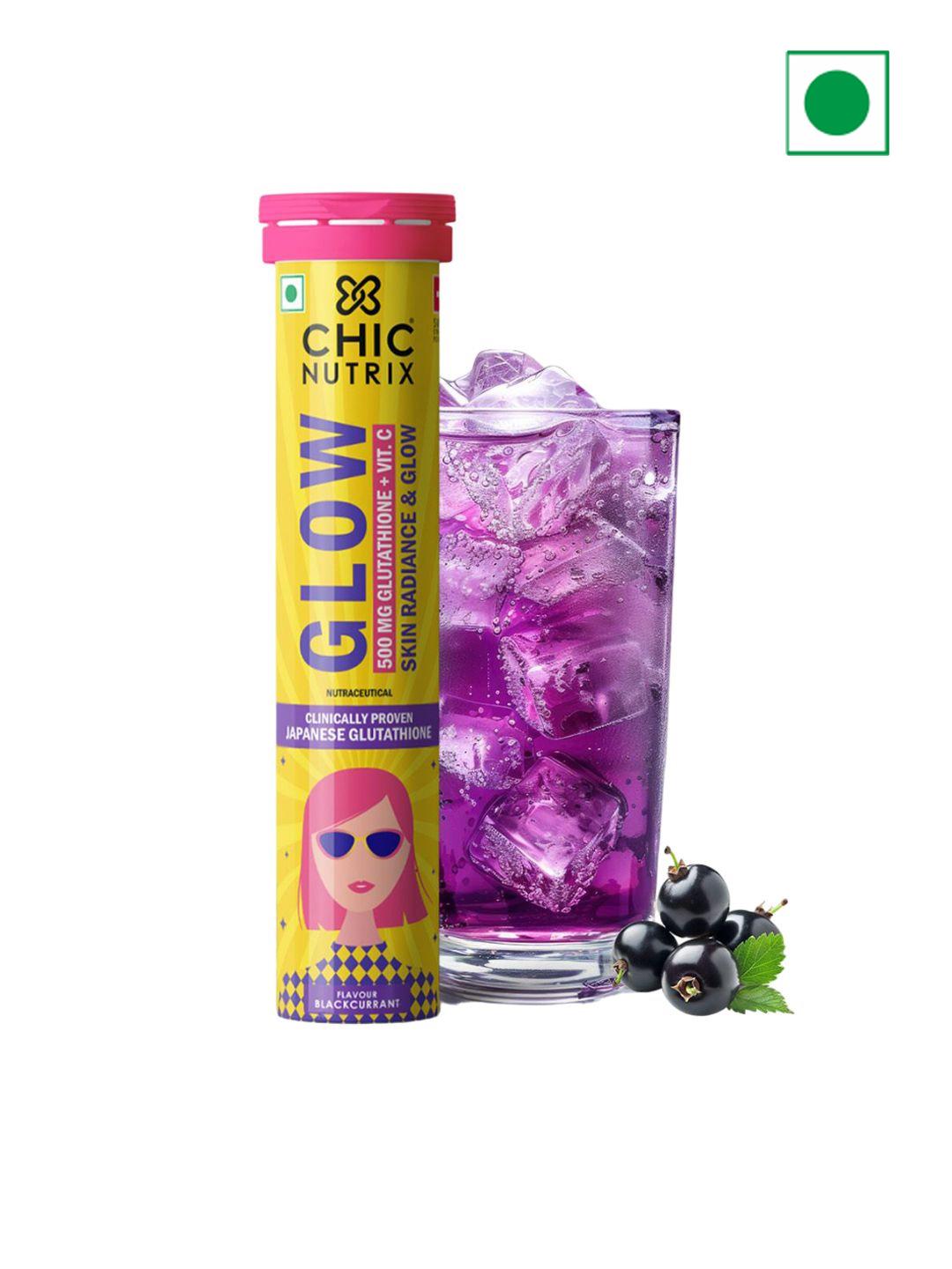 Buy CHICNUTRIX Blackcurrant Flavour Glow 500mg Glutathione & Vitamin C  Tablets - 20 Tablets - Skin Supplements for Unisex 31405942