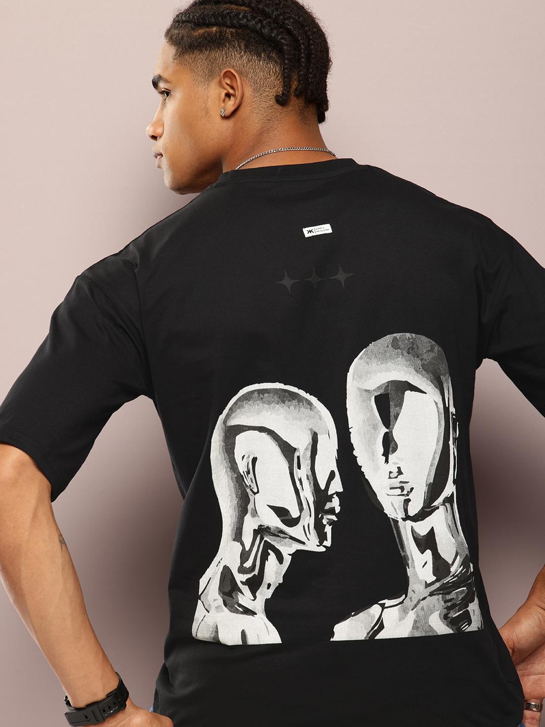Kook N Keech Drop-Shoulder Oversized T-Shirt with Pockets - Image 1