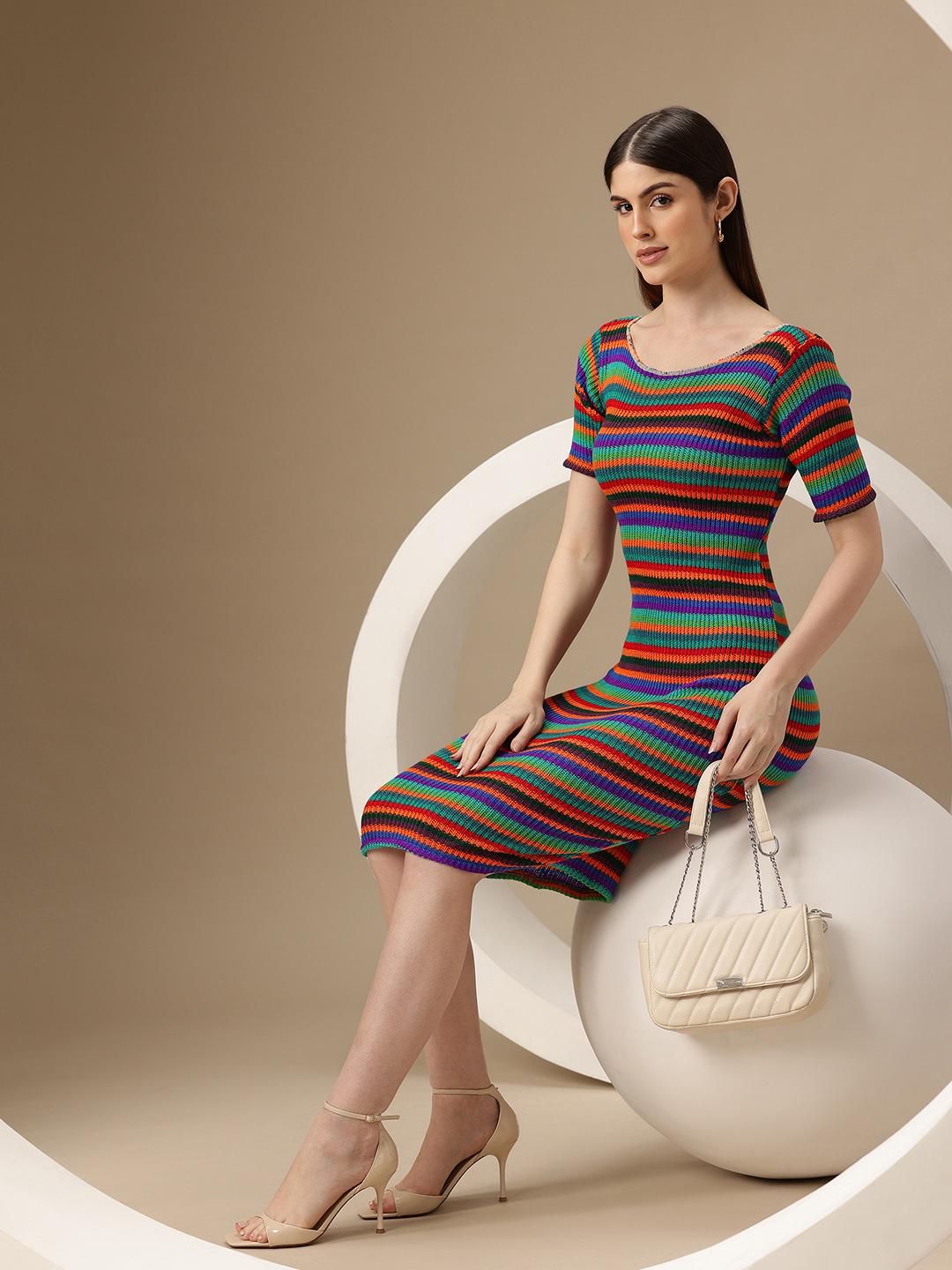 Buy Chemistry Striped Bodycon Dress Dresses for Women 31445175