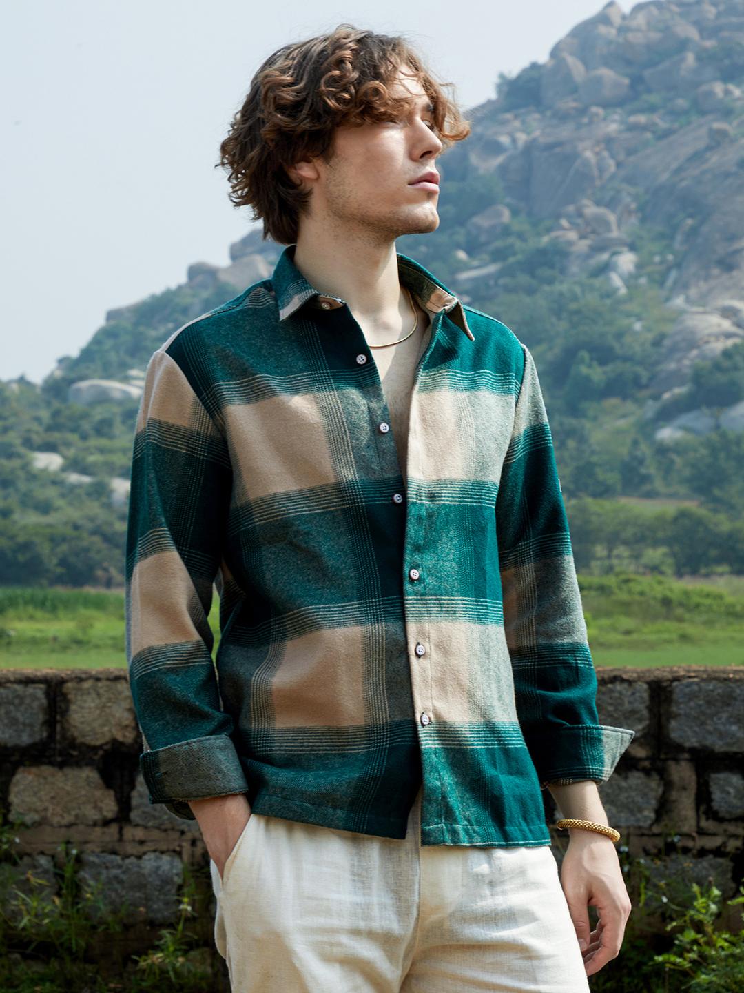 CAHOOT Men Comfort Opaque Checked Casual Shirt - Image 1