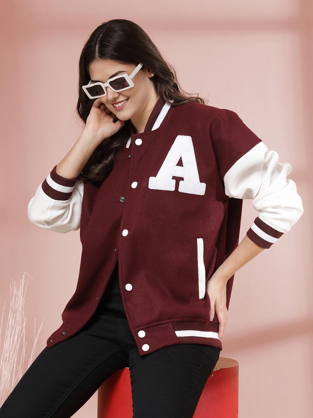 Buy The Roadster Lifestyle Co Oversized Fit Winter Wear Varsity