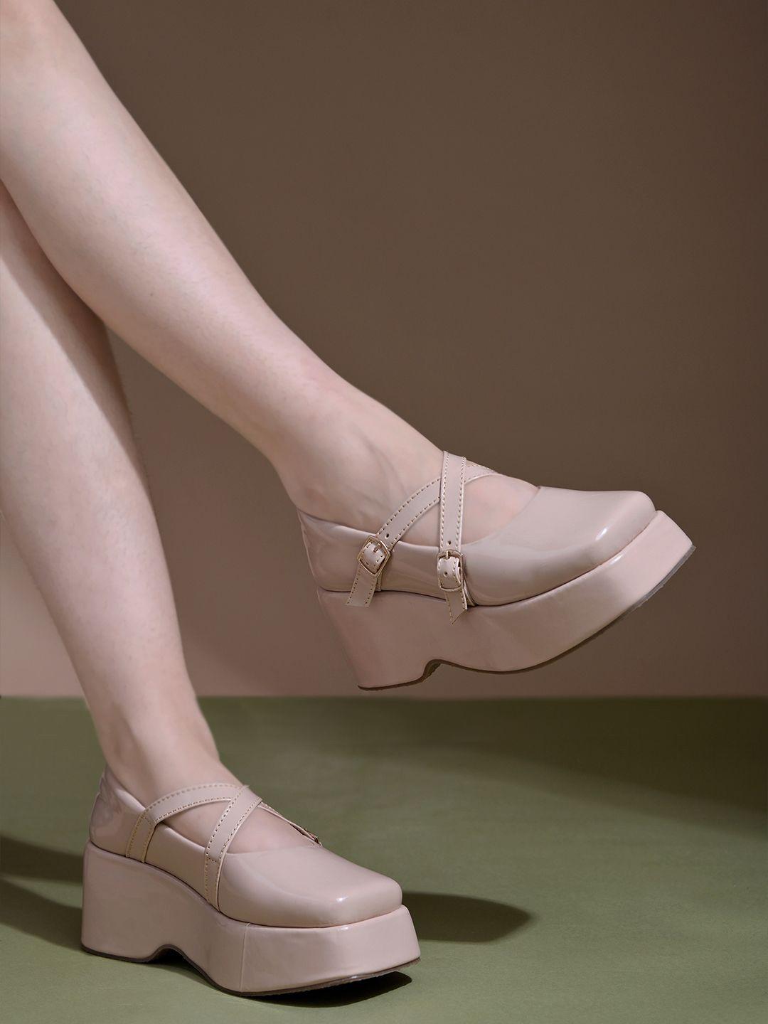 Buy Shoetopia Women Square Toe Platform Mary Janes - Heels for