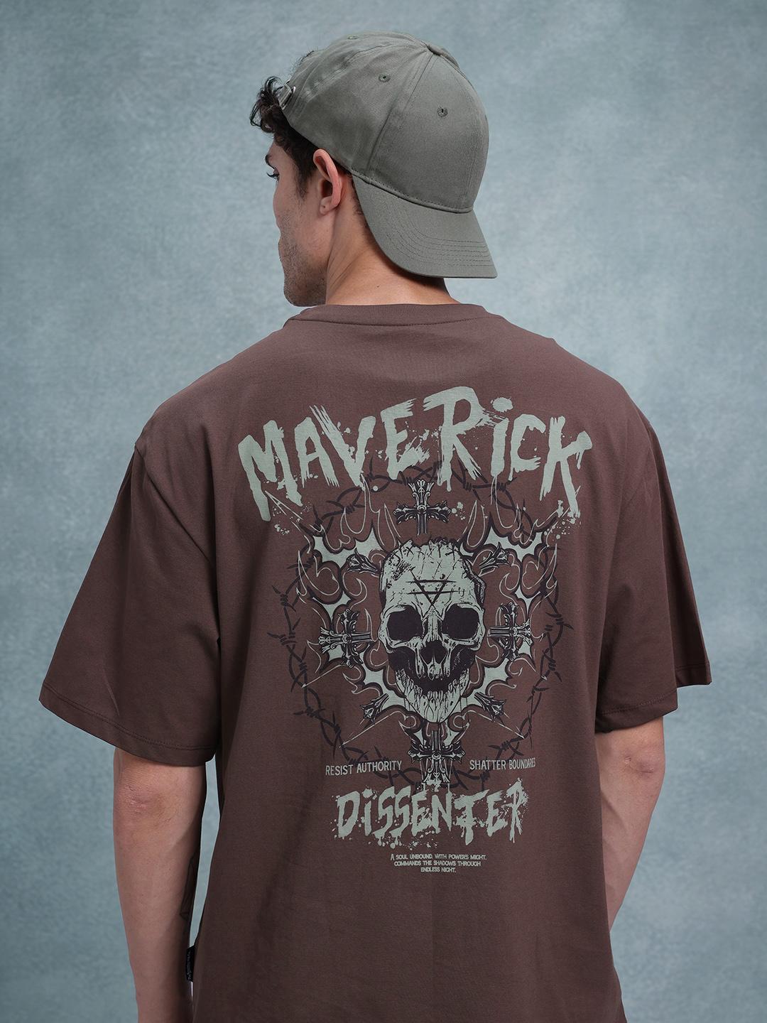 Roadster Printed Drop-Shoulder Cotton T-Shirt - Image 1