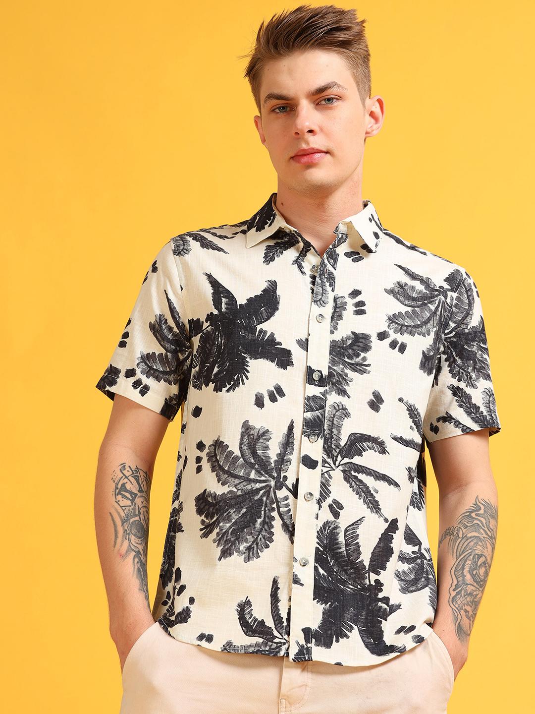 TROPICAL.PRINT/SLIT.FRONT セオリー 2018SS Sun Surf Short Sleeve Shirt - Cattleya Orchid - 39217