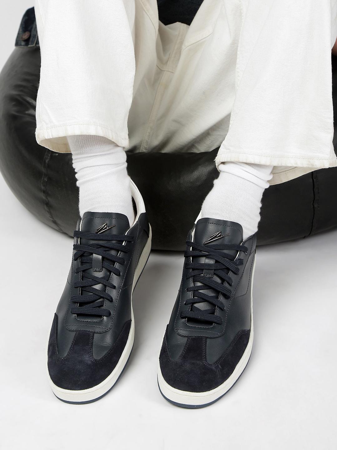 Buy ZEESH Men Colourblocked Leather Sneakers - Casual Shoes for