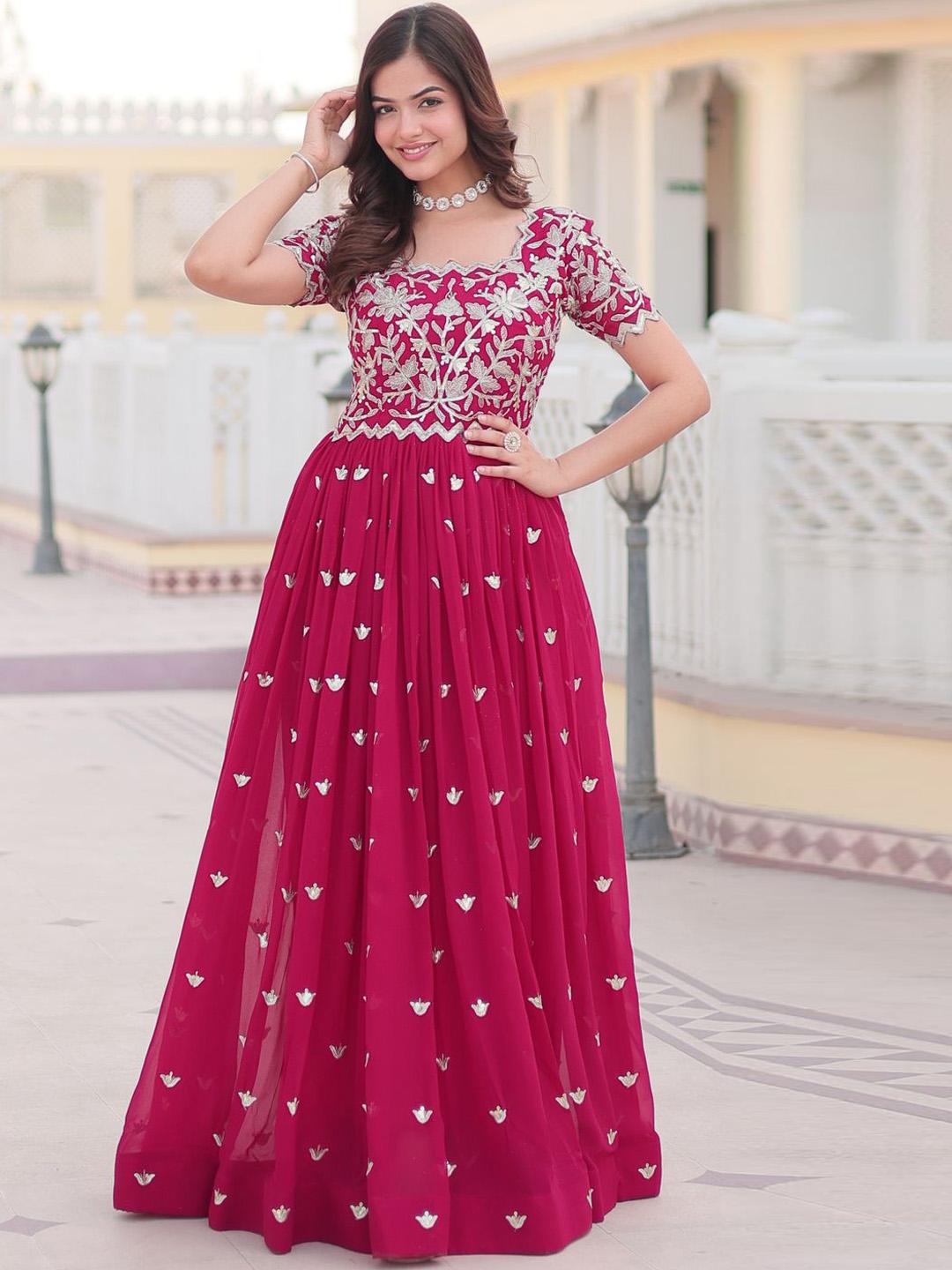 Buy YOYO Fashion Women Embroidered Gown Ethnic Dresses - Ethnic Dresses for  Women 31936103 | Myntra