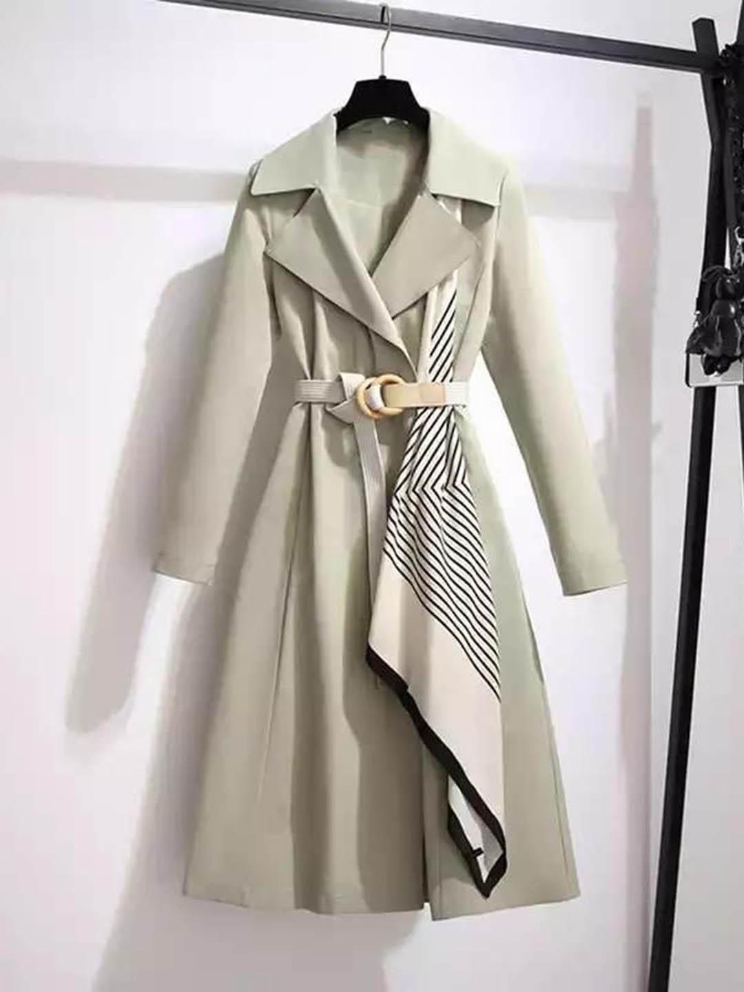 Buy Miss Mosa By Akanksha Women Green Dibella Luxury Trenchcoats