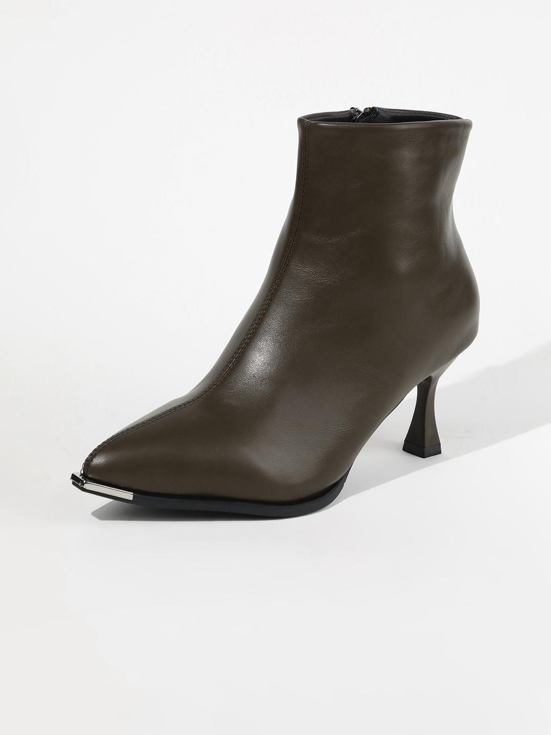 Buy LULU SKY Women Triangle Toe Ankle Length Chelsea Boots