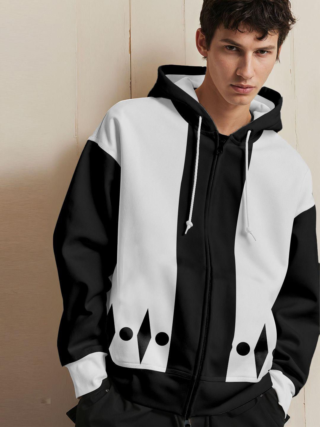 Buy Crazymonk Men Bleach Division 11 Oversized Jacket Sweatshirt