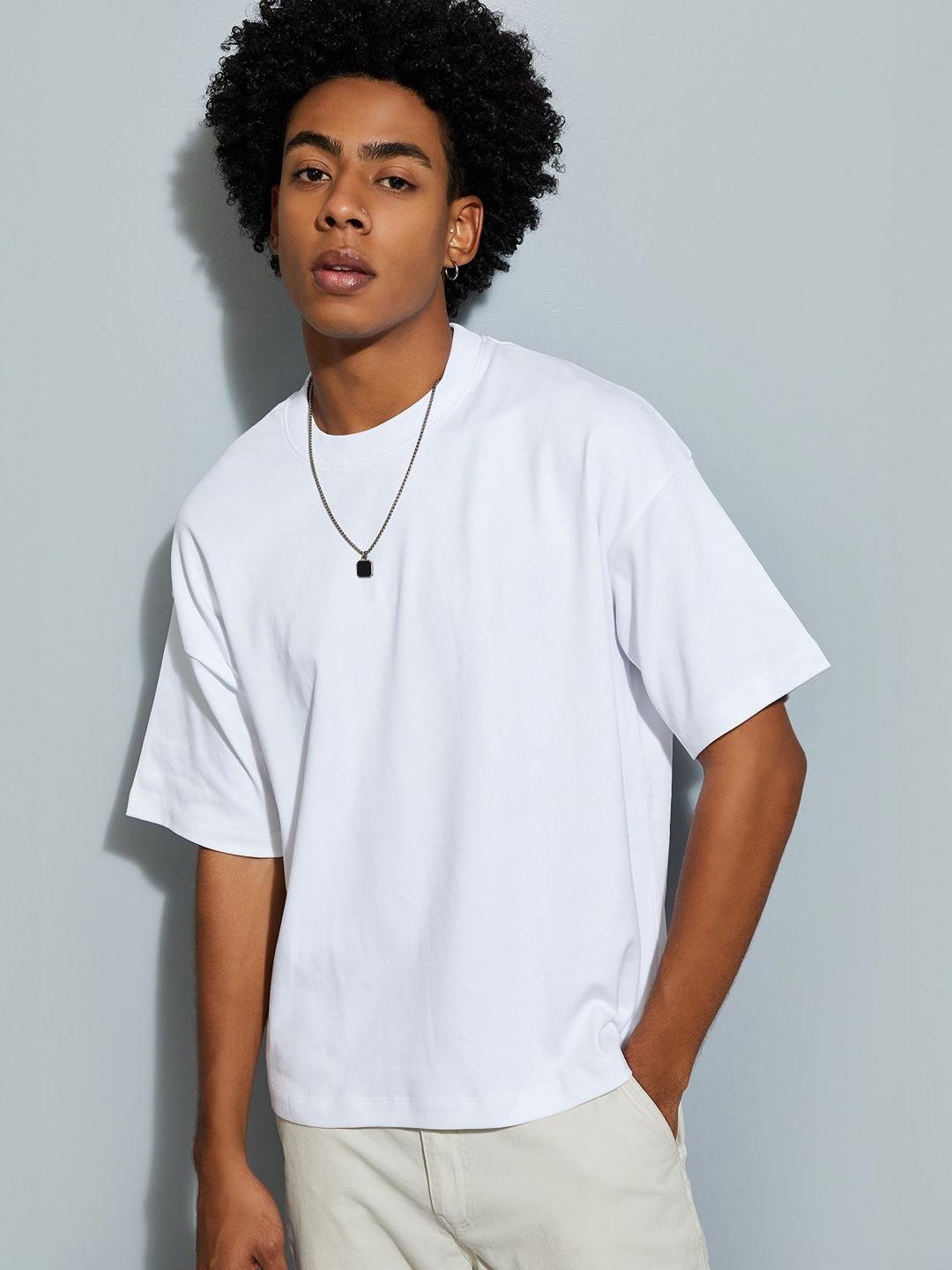 Buy MAX URB_N Men Solid Oversized T-shirt - Tshirts for Men