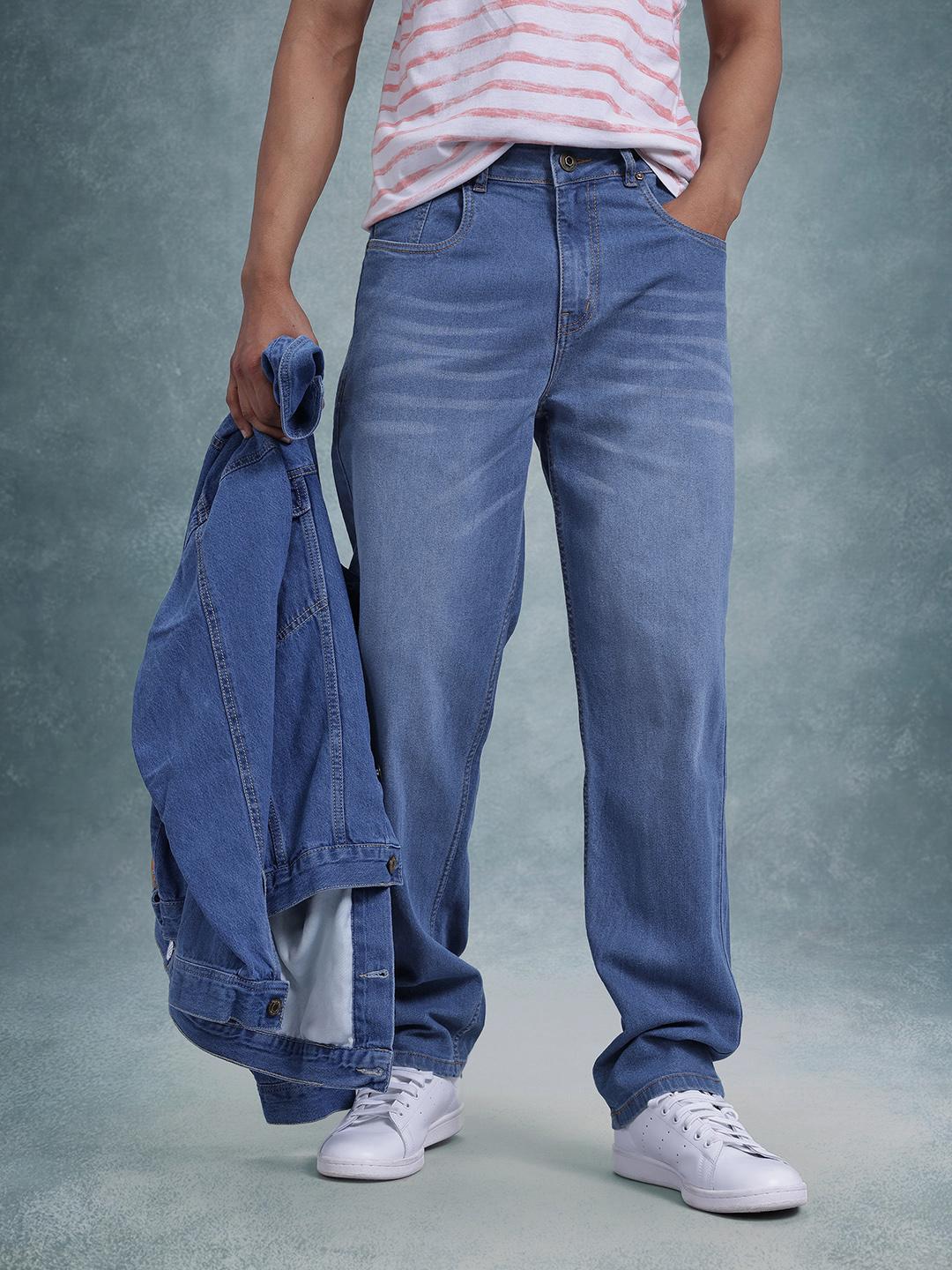 S LASER FADE STANDARD STRAIGHT DENIM ① Buy The Roadster Life Co. Men Mid-Rise Light Fade Stretchable