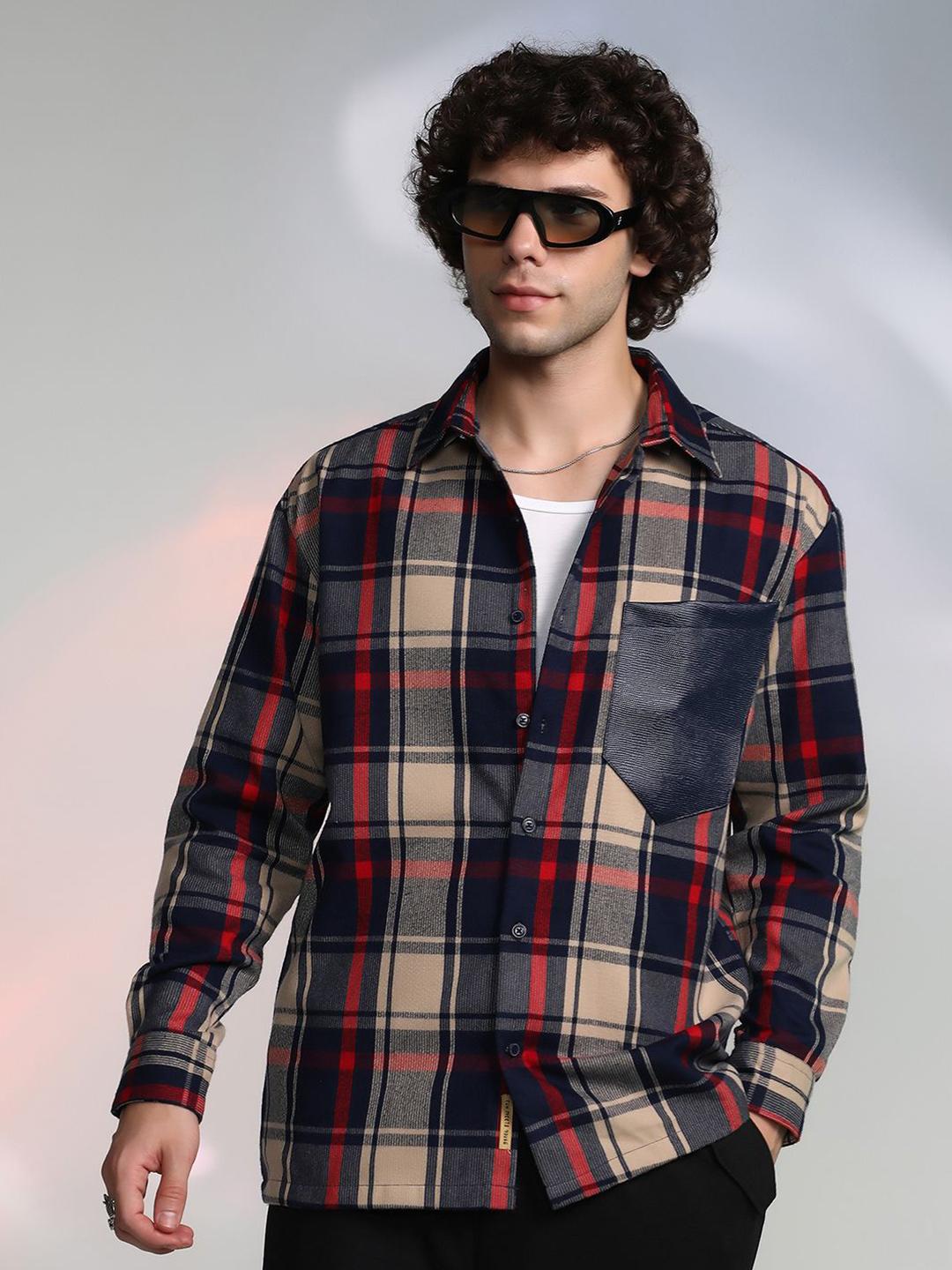 CAHOOT Men Comfort Relaxed Fit Checked Cotton Shirt - Image 1