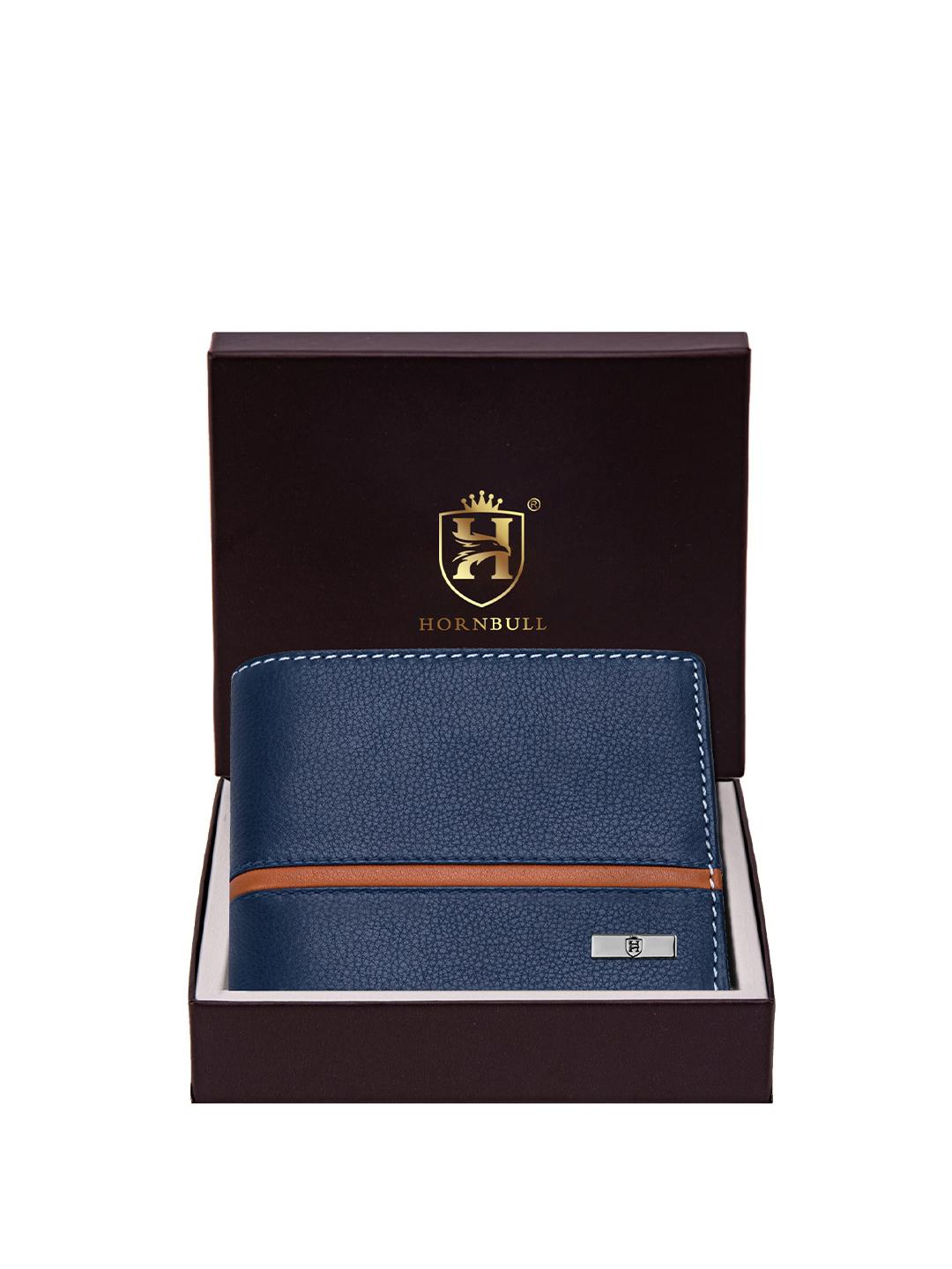 HORNBULL Denial Portafoglio Uomo In Pelle Con Blocco RFID - Hunter Aqua Classico