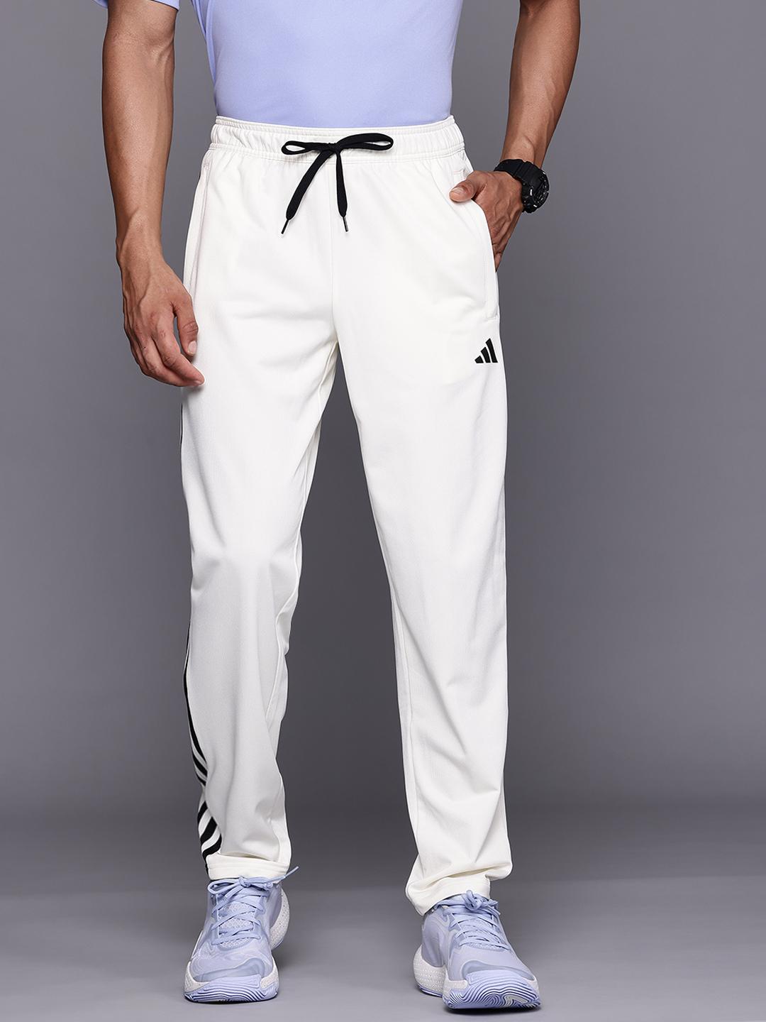 Buy ADIDAS Men 3 Striped Mid-Rise Regular Fit Training Joggers